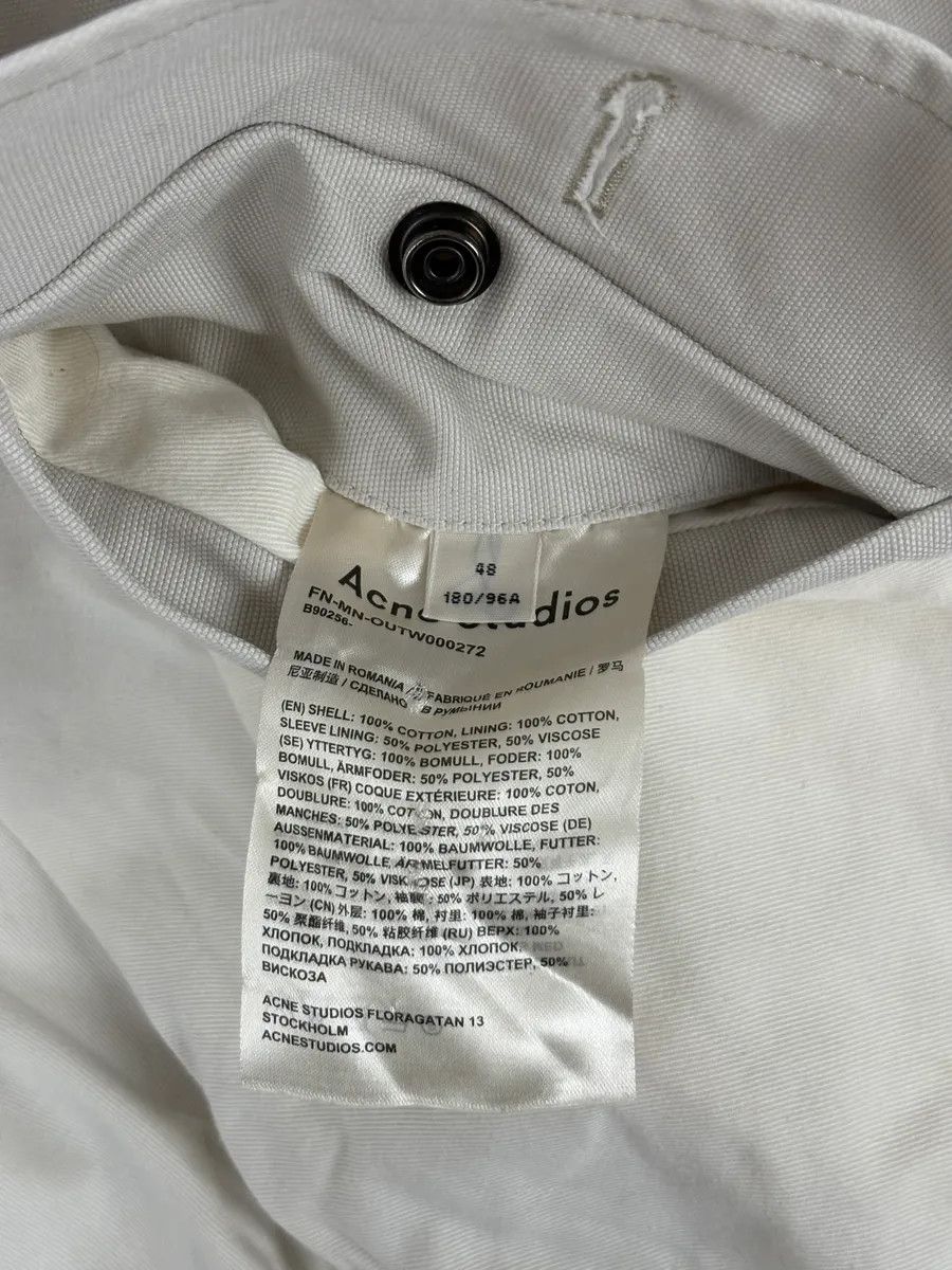 Acne Studios Acne Studios White Creamy Worker Buttoned Jacket Size US M / EU 48-50 / 2 - 9 Thumbnail