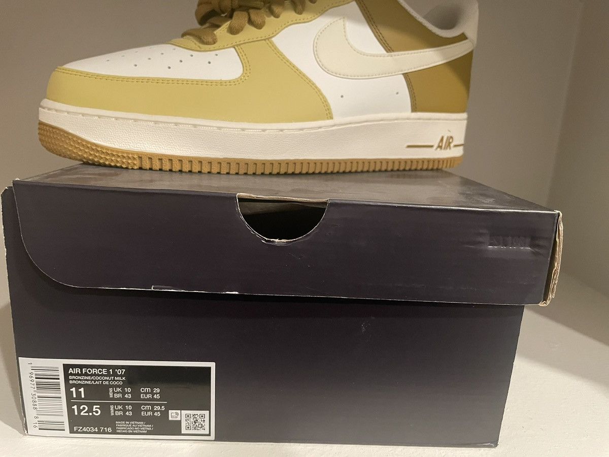 Nike Nike Air Force 1 07 AF1 Bronzine Saturn Gold Size US 11 / EU 44 - 5 Thumbnail