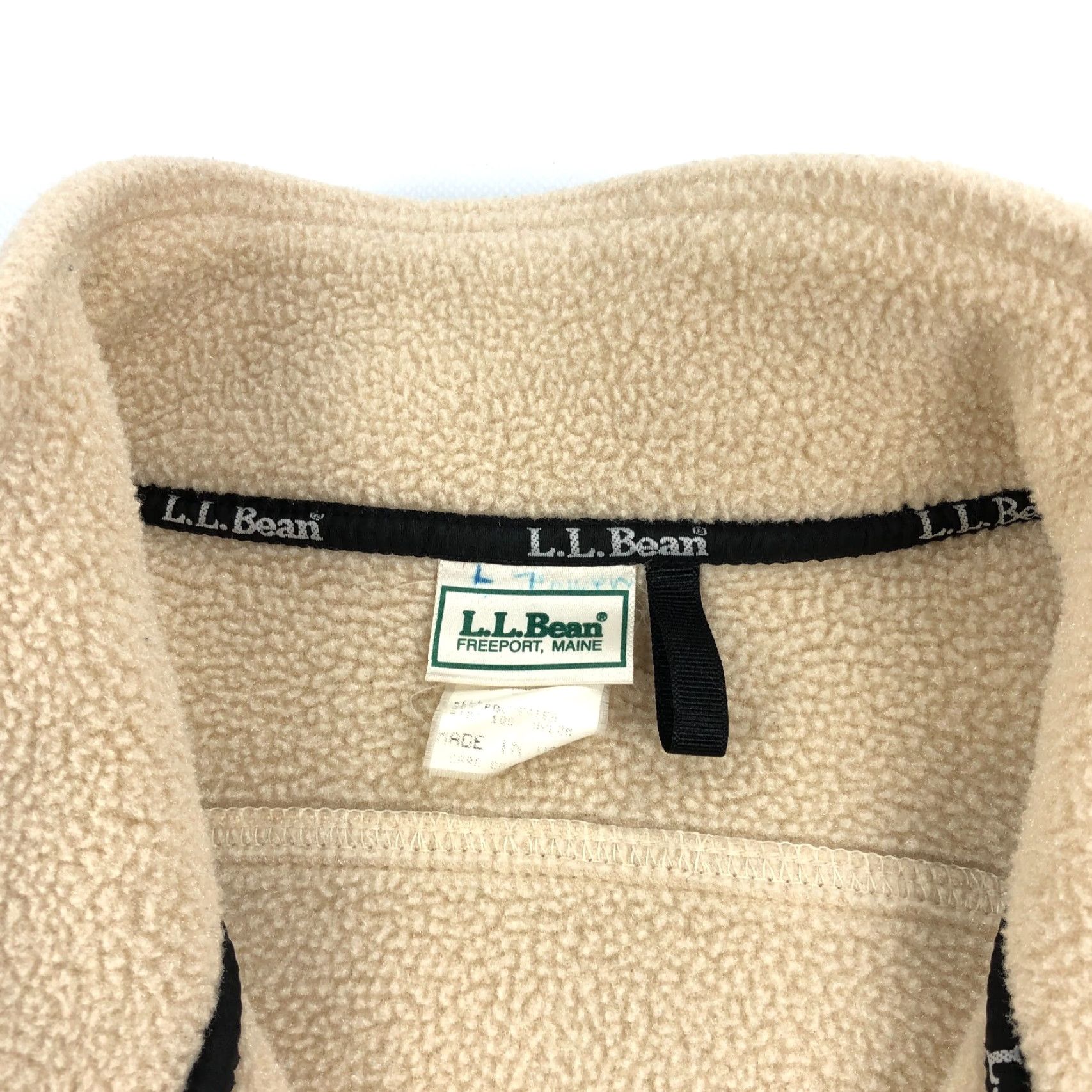 Vintage VINTAGE LL Bean Fleece Jacket Womens L Beige USA 90s Windbreaker Logo Zipper Jacket Mens Womens Size L / US 10 / IT 46 - 6 Thumbnail