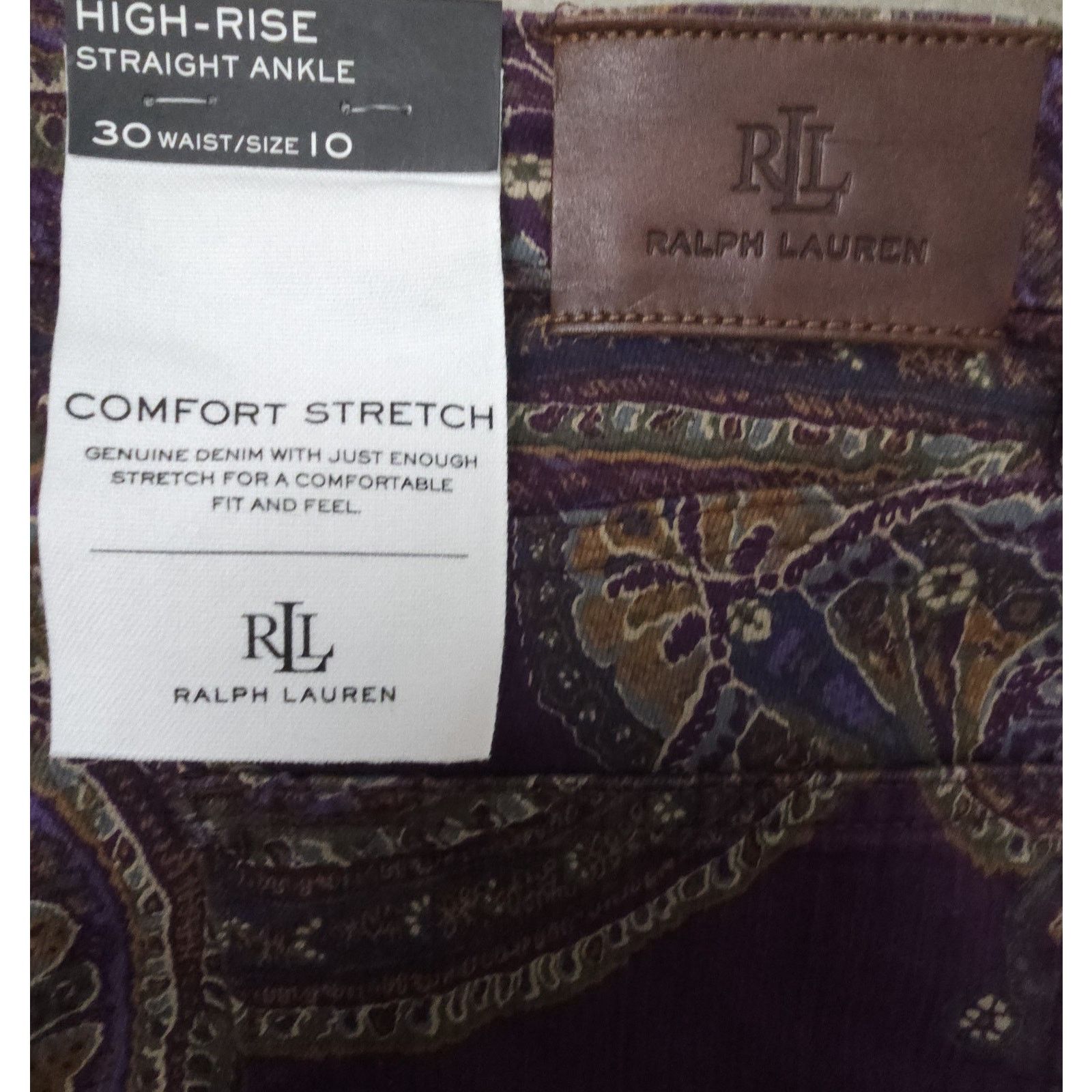 Lauren Ralph Lauren Lauren Ralph Lauren High Rise Straight Ankle Paisley Jean 30 Size 30" / US 8 / IT 44 - 6 Thumbnail