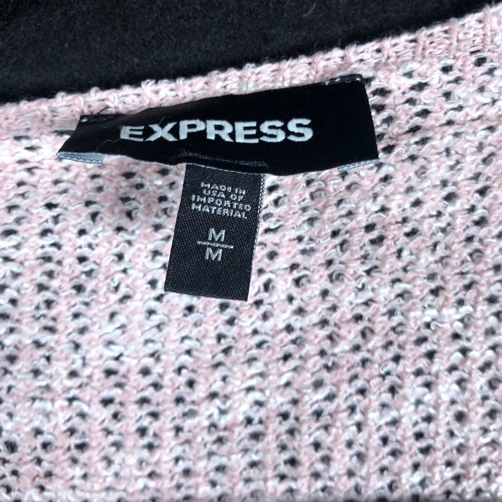 Express Express Women Sweater Pink Deep V Wrap Long Sleeve Knit Acrylic Blend Medium Size M / US 6-8 / IT 42-44 - 6 Thumbnail