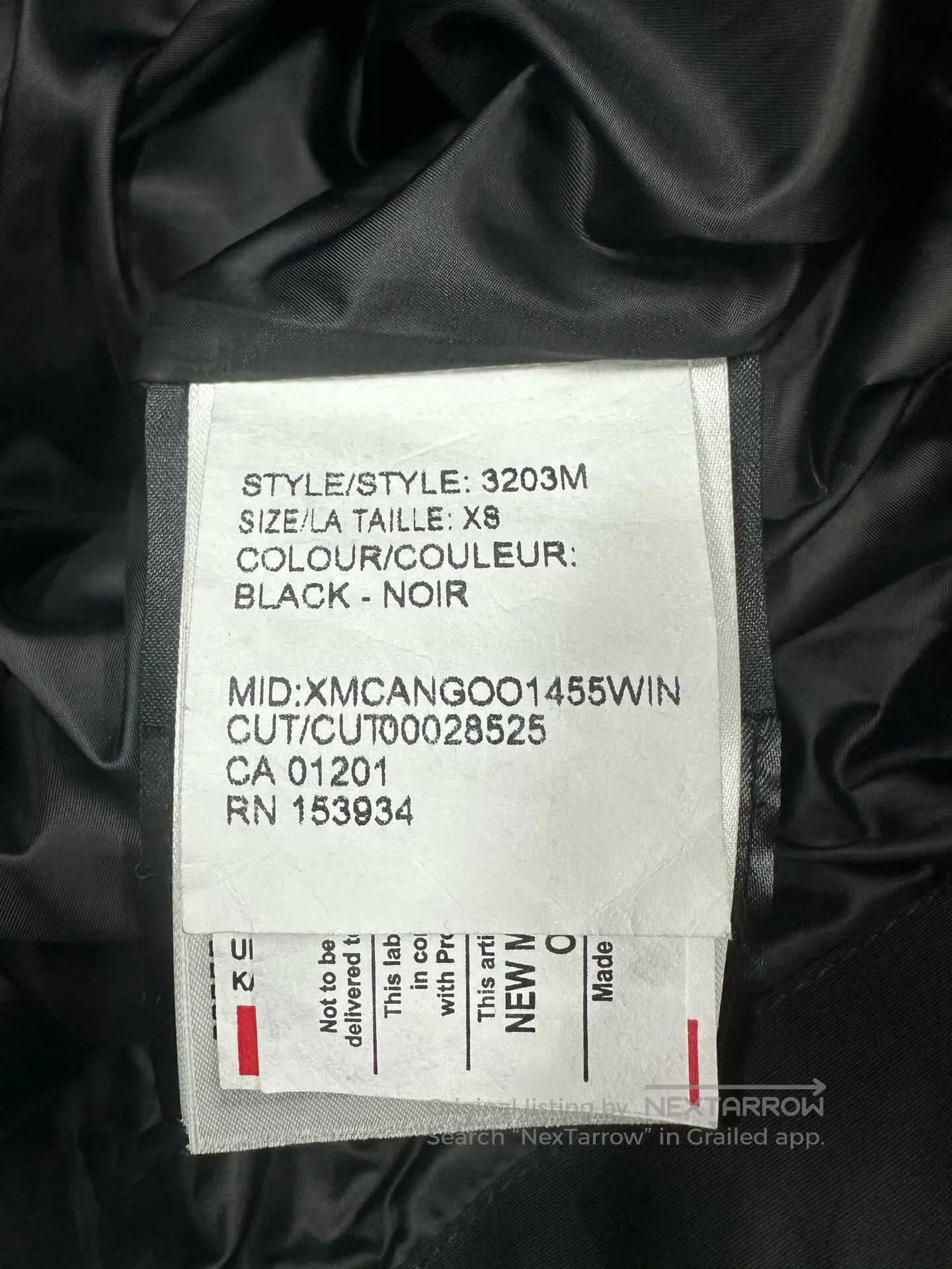 Canada Goose Canada Goose Black Red Label Short Down Jacket| Size US XS / EU 42 / 0 - 4 Thumbnail