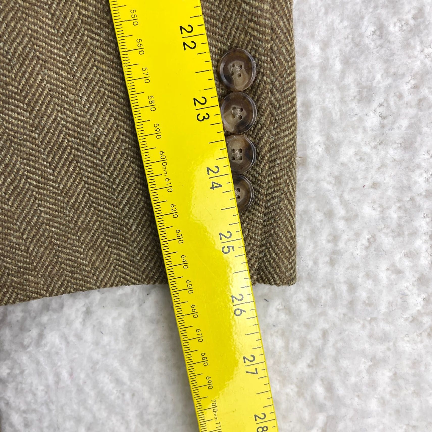 Lands' End Lands' End Blazer Jacket Mens 43 R Brown 100% Wool Tweed Long Sleeve Office Size US XL / EU 56 / 4 - 7 Thumbnail