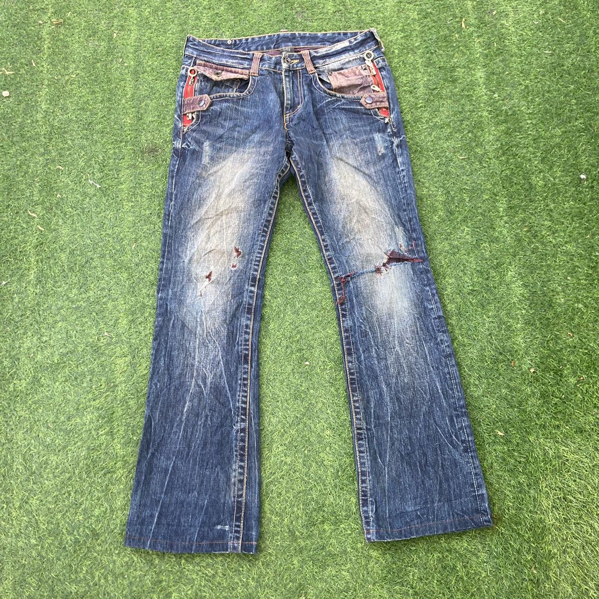 SEMANTIC DESIGN FLARED BOOTCUT JEANS