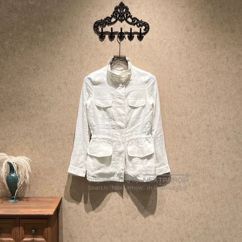 Loro Piana Loro Piana Traveller White Linen Jacket Size XS / US 0-2 / IT 36-38 - 2 Thumbnail