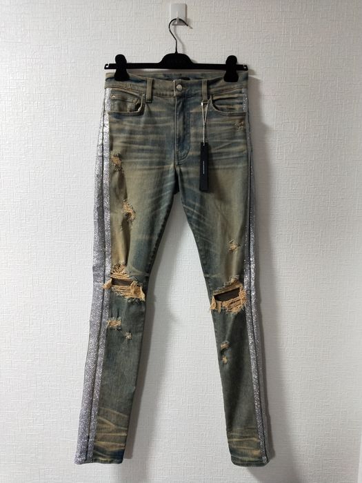 Amiri Glitter Track Jeans Grailed