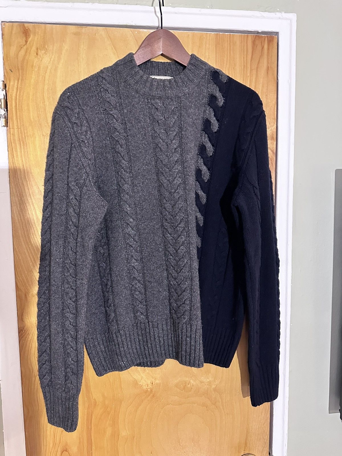 Maison Kitsune Maison Kitsune intarsia cable knit sweater Size US S / EU 44-46 / 1 - 6 Thumbnail