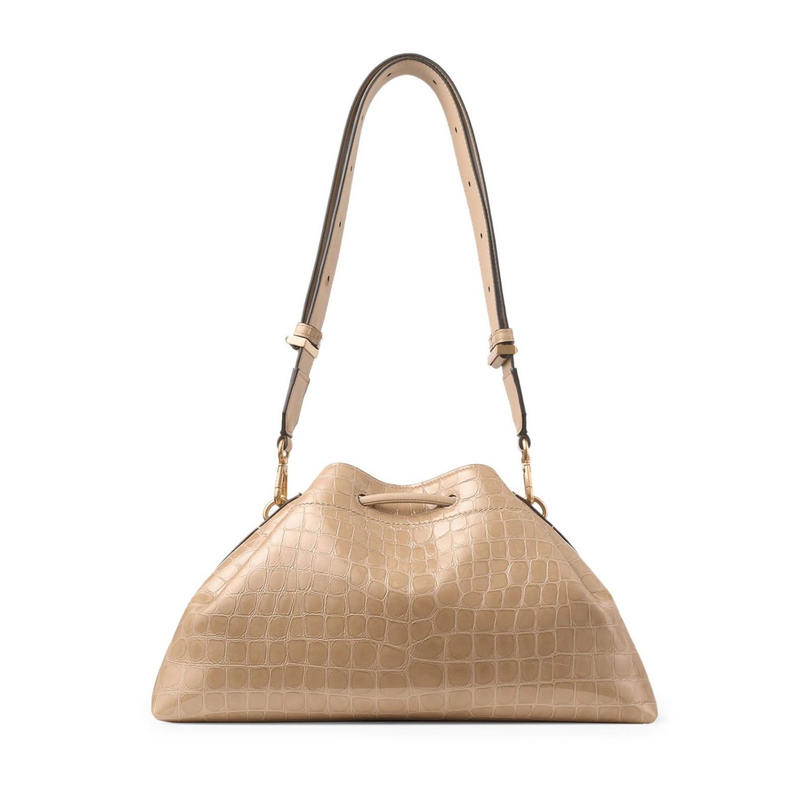 Jimmy Choo JIMMY CHOO Cinch Medium CHAI/GOLD Shoulder Bag New & Authent Size ONE SIZE - 3 Thumbnail