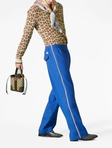 Gucci Blue Casual Wool Blend Pants Size US 31 - 1 Thumbnail