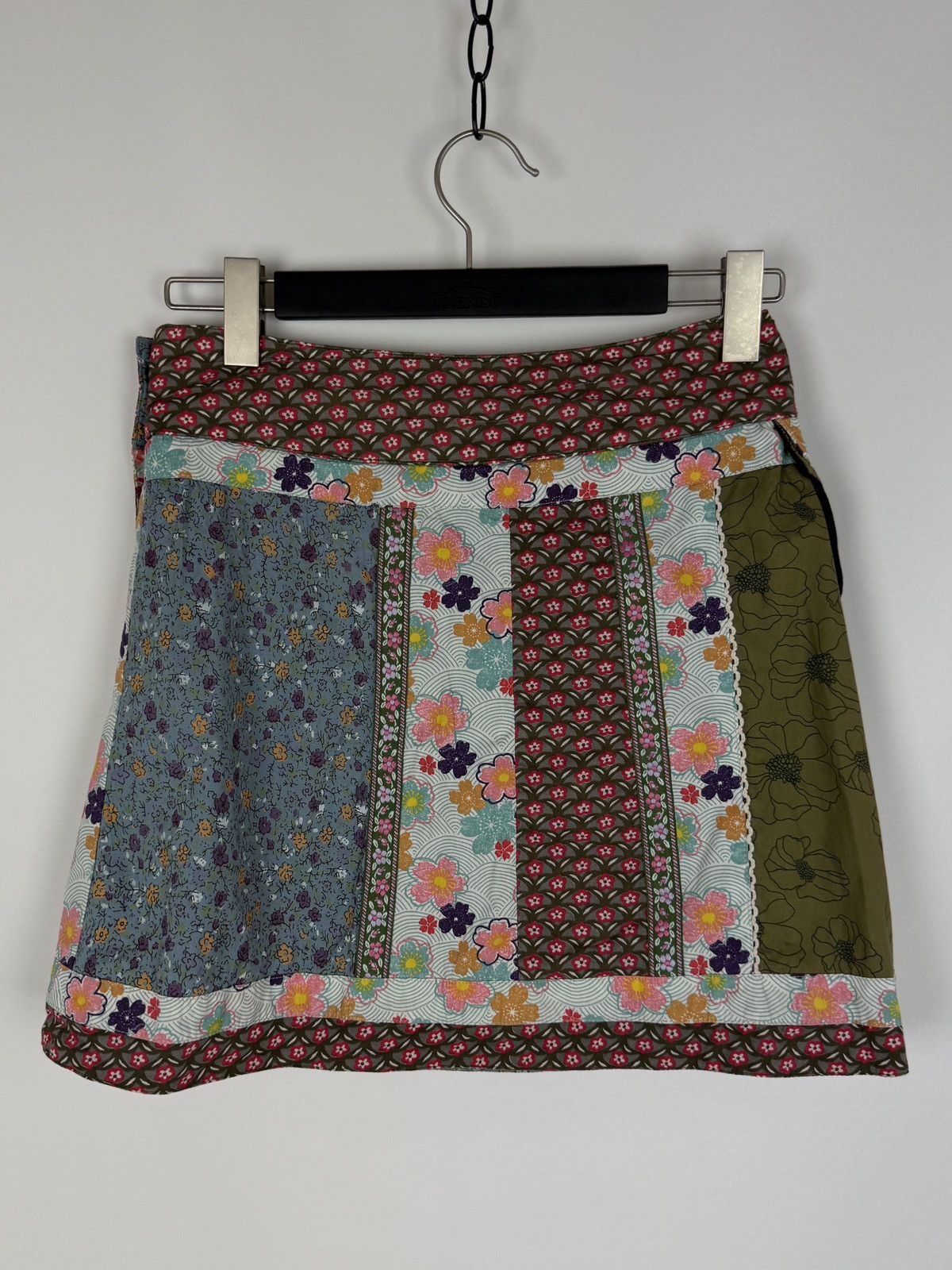 Vintage Y2K Vintage Moshiki & Nijens Patchwork Reversible Mini Skirt Size 30" / US 8 / IT 44 - 4 Thumbnail