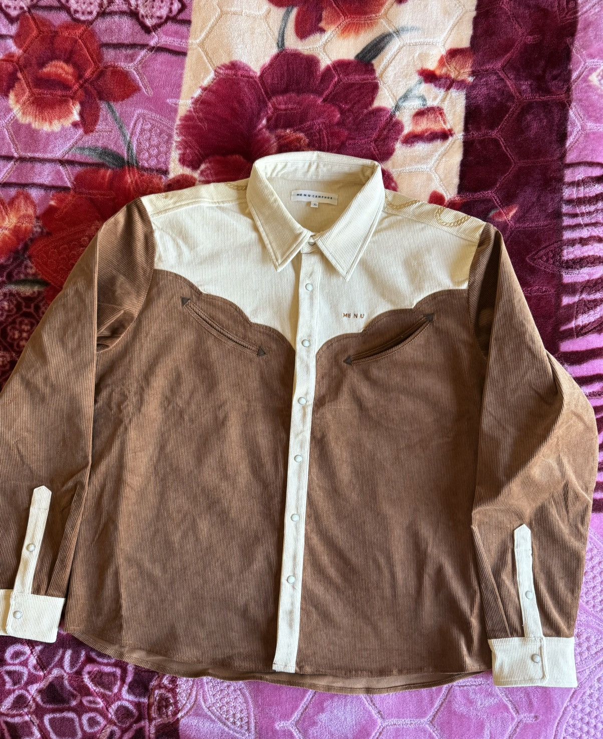 Yital x Menu x Camphor Corduroy Western Shirt Size XL New 🔥