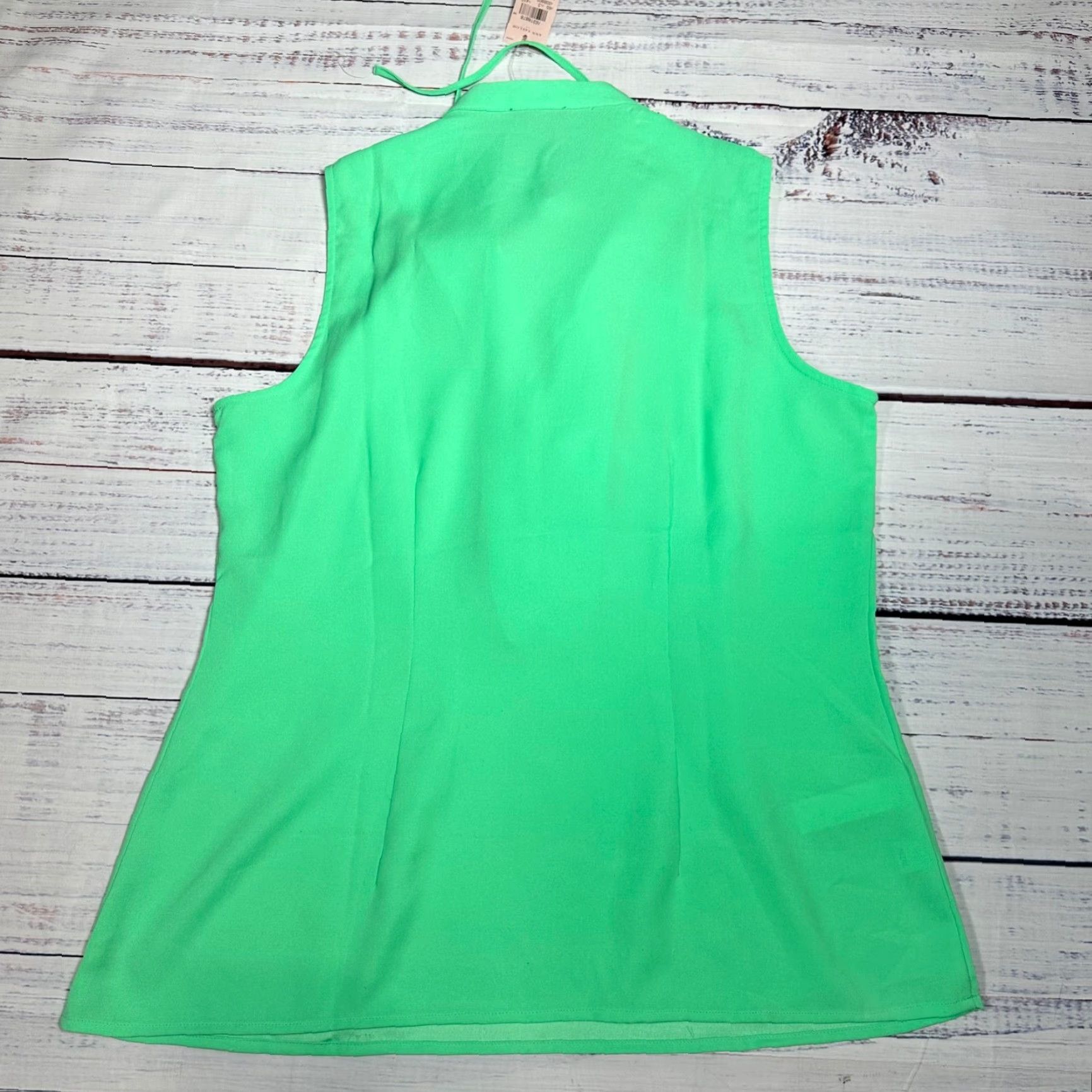 Ann Taylor Ann Taylor Tank Womens Petite PS Green Ruffled Neck Pullover New Size S / US 4 / IT 40 - 4 Thumbnail