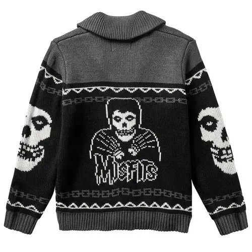 Vintage Retro Long Sleeves Gothic Knit Sweater Size US XL / EU 56 / 4 - 7 Thumbnail