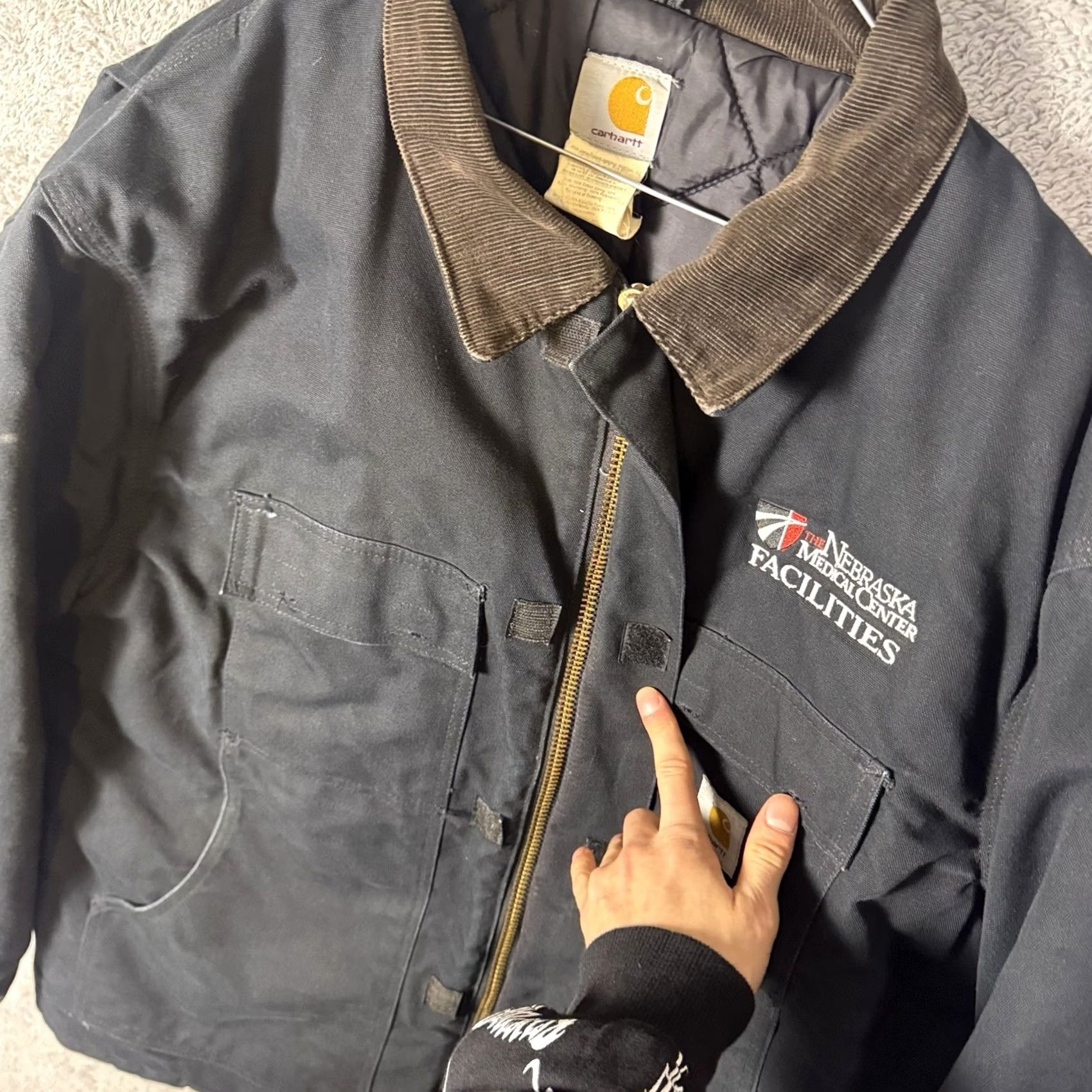 Carhartt VINTAGE Carhartt Jacket Mens 50 Black C03 BLK Detroit Arctic Quilt Lined Chore Barn Field Work Size US M / EU 48-50 / 2 - 5 Thumbnail