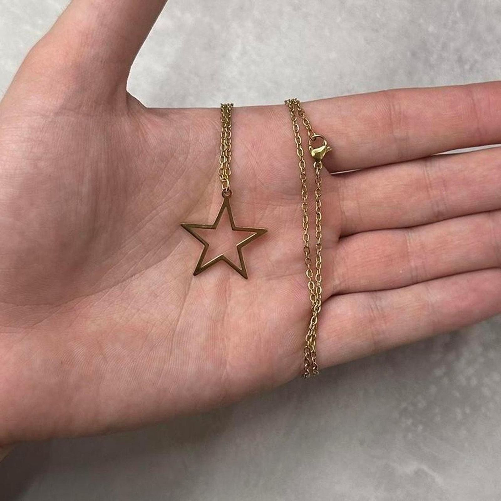 Other Y2k gold star necklace chain MENS2 Size ONE SIZE - 2 Thumbnail