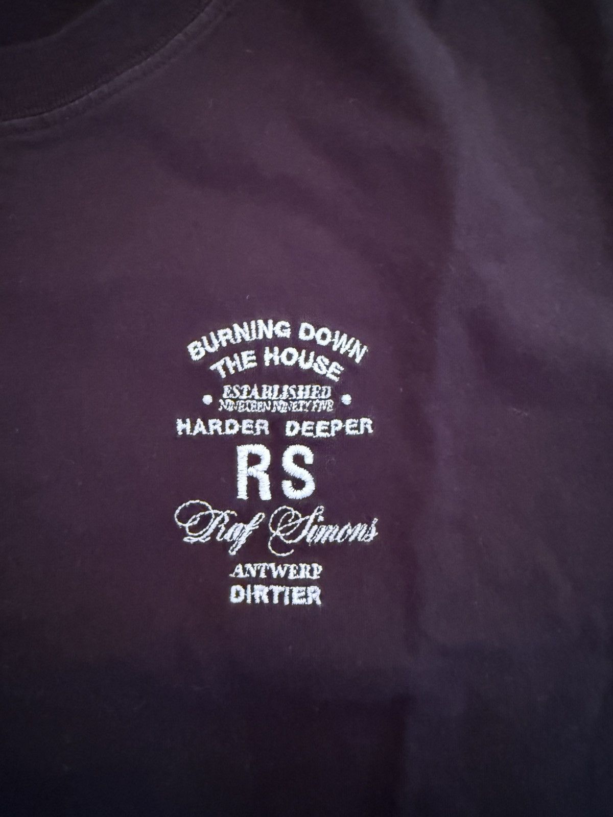 Raf Simons Raf Simons “BURNING DOWN THE HOUSE LOGO T-SHIRT Size US M / EU 48-50 / 2 - 3 Thumbnail