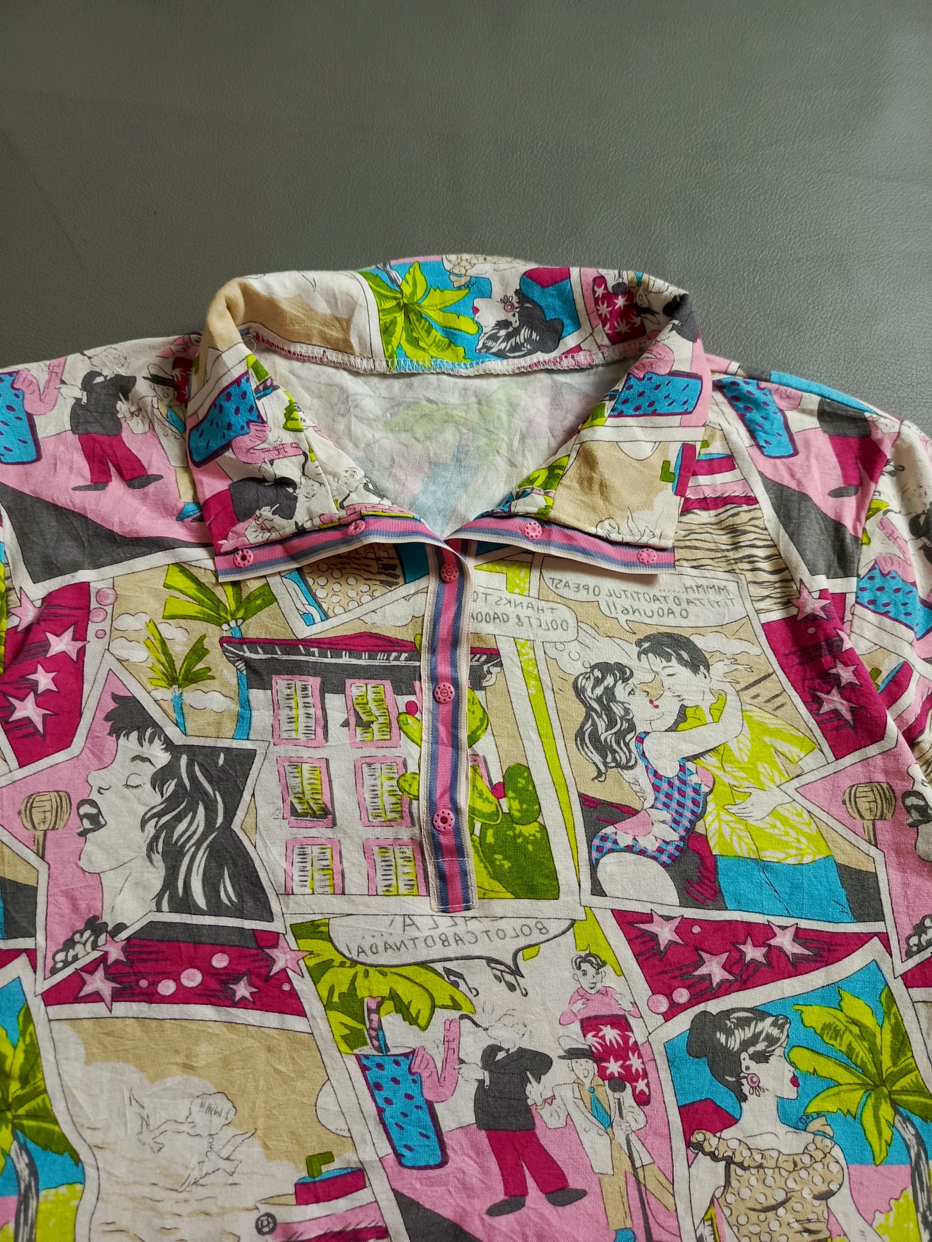 Japanese Brand La paix full print comic poloshirt Size M / US 6-8 / IT 42-44 - 2 Thumbnail