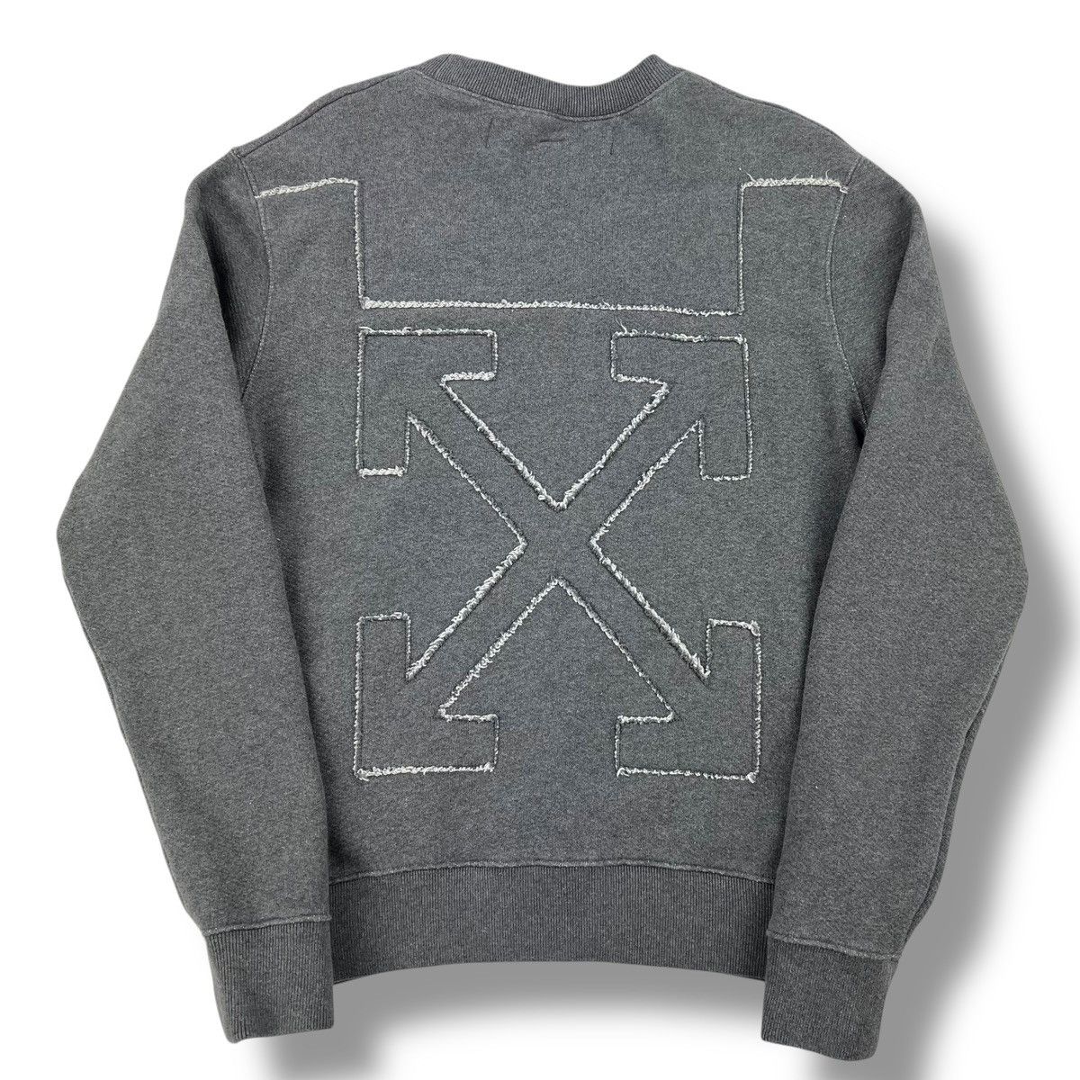Off-White Off-White Cutout Arrows Grey Sweatshirt Size US M / EU 48-50 / 2 - 2 Thumbnail