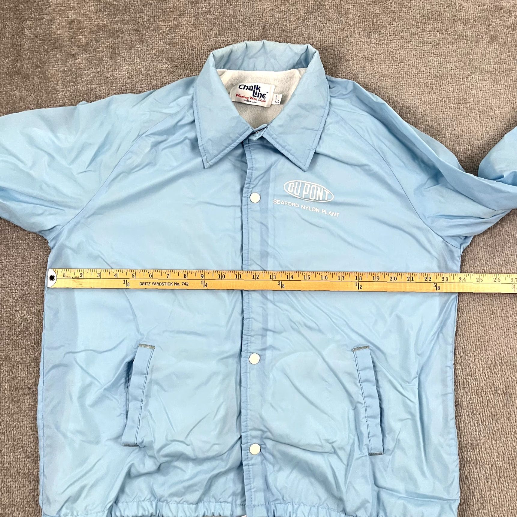 Chalk Line VINTAGE Chalk Line Jacket Mens L Blue Nylon 80s Seaford DE Overcoat Size US L / EU 52-54 / 3 - 5 Thumbnail