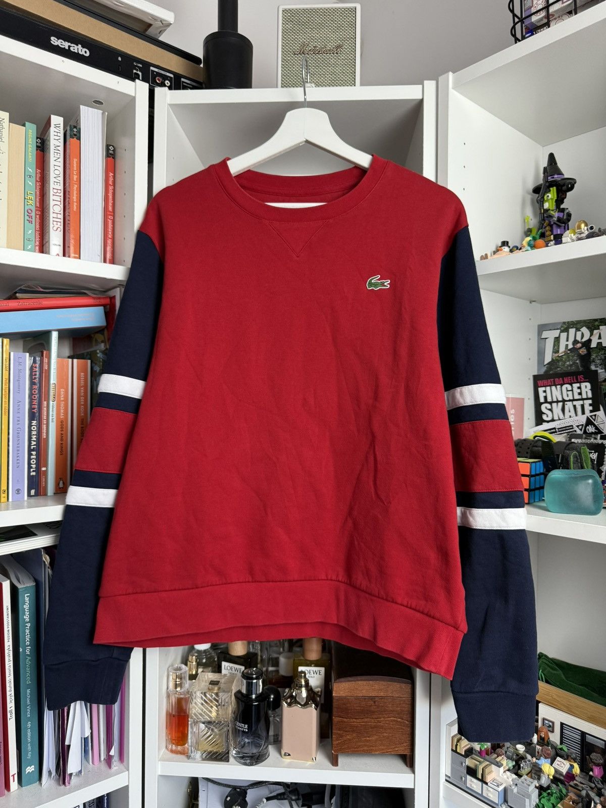 Designer × Lacoste Lacoste Sport basic red sweatshirt L designer old money drill Size US L / EU 52-54 / 3 - 1 Thumbnail