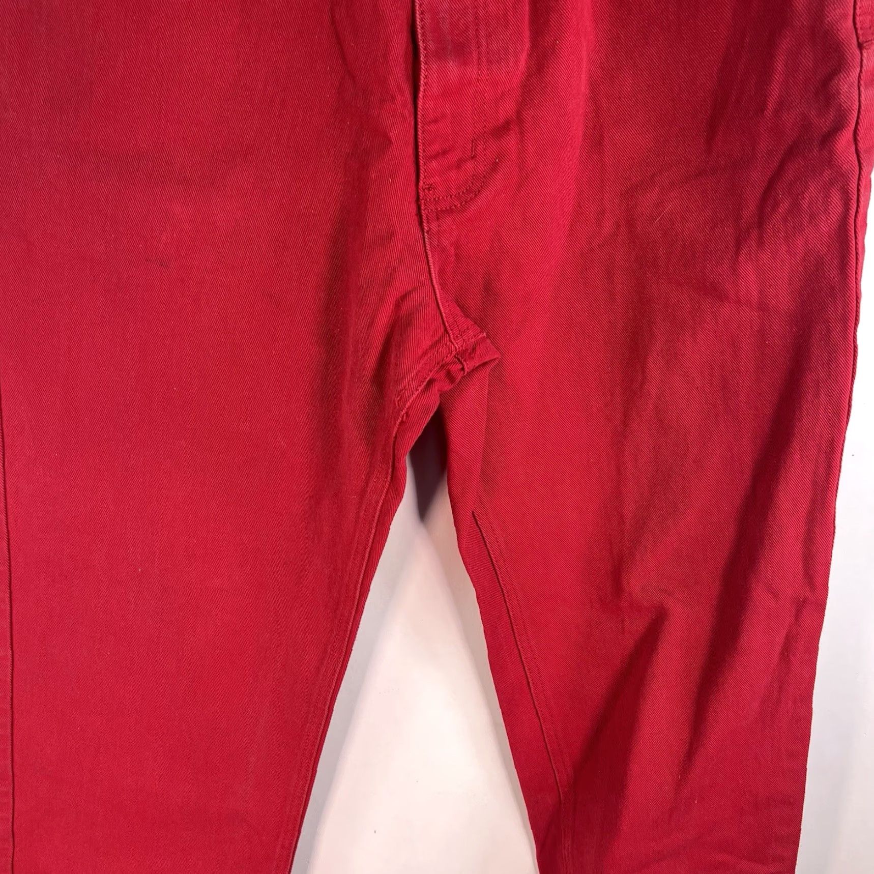 Denime PJ Mark Denim Straight Leg Jeans Men 36X32 Red Size 36 Regular Cotton Denim 5-Pocket Zipper Button Mid Rise Vintage Not Size US 36 / EU 52 - 3 Thumbnail