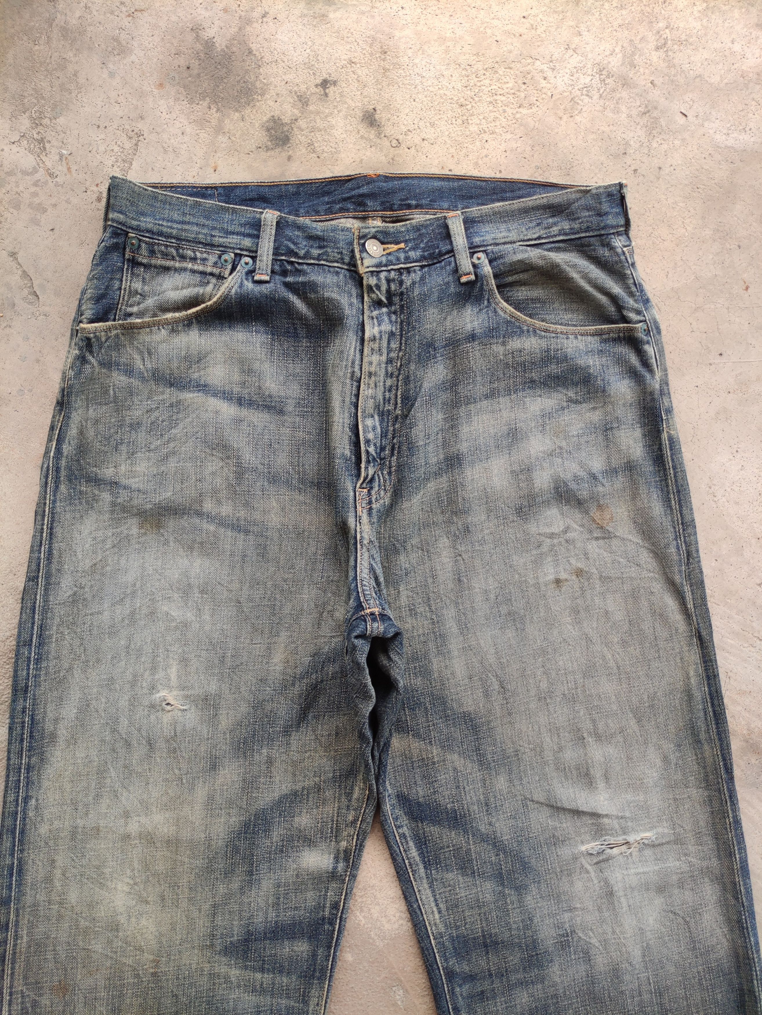 Levi's Vintage Levis 554 Baggy Denim Distressed Faded Jean Size US 36 / EU 52 - 3 Thumbnail