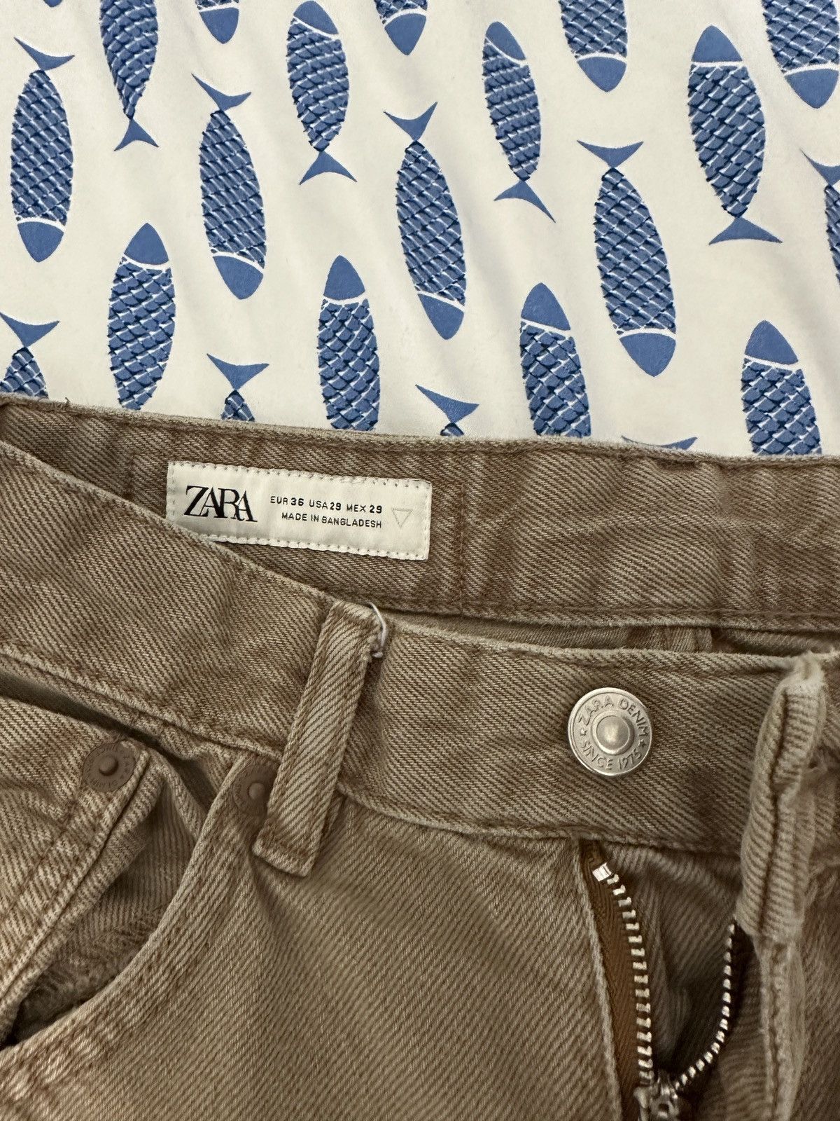 Zara Zara Brown Baggy Pants Size US 30 / EU 46 - 3 Thumbnail