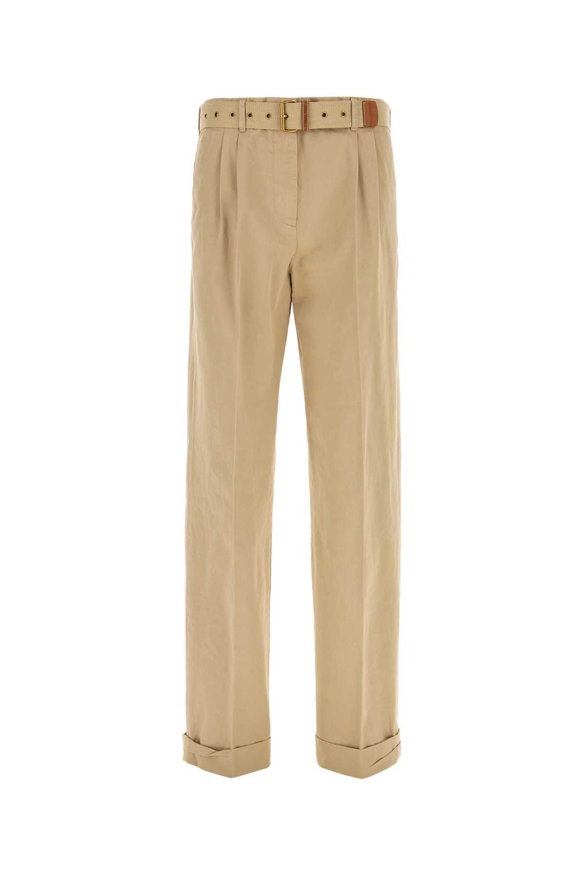 Miu Miu Beige Cotton Pant Size 28" / US 6 / IT 42 - 1 Thumbnail