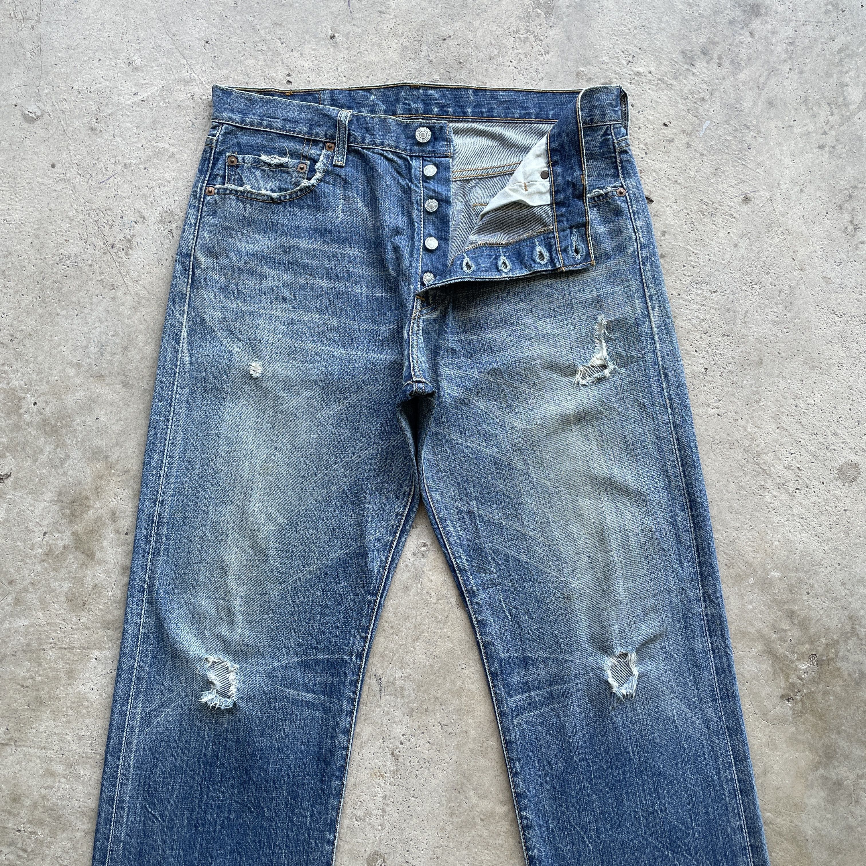 Levi's W34 Vintage Levi’s 501 Faded Jeans Distressed Denim Pants Size US 34 / EU 50 - 4 Thumbnail