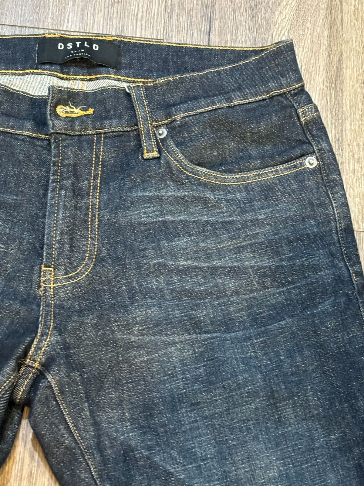 Japanese Brand DSTLD Dark Blue Wash Denim 👖 Size US 29 - 4 Thumbnail