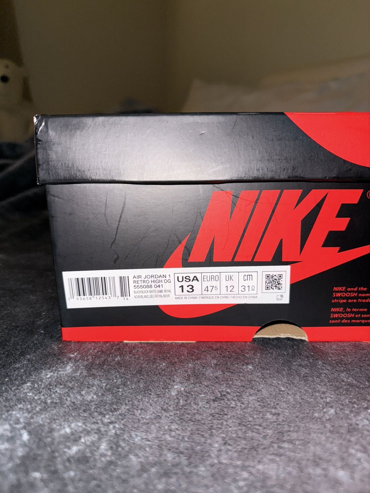 Jordan Brand Jordan 1 Retro High Royal Toe Size US 13 / EU 46 - 8 Thumbnail