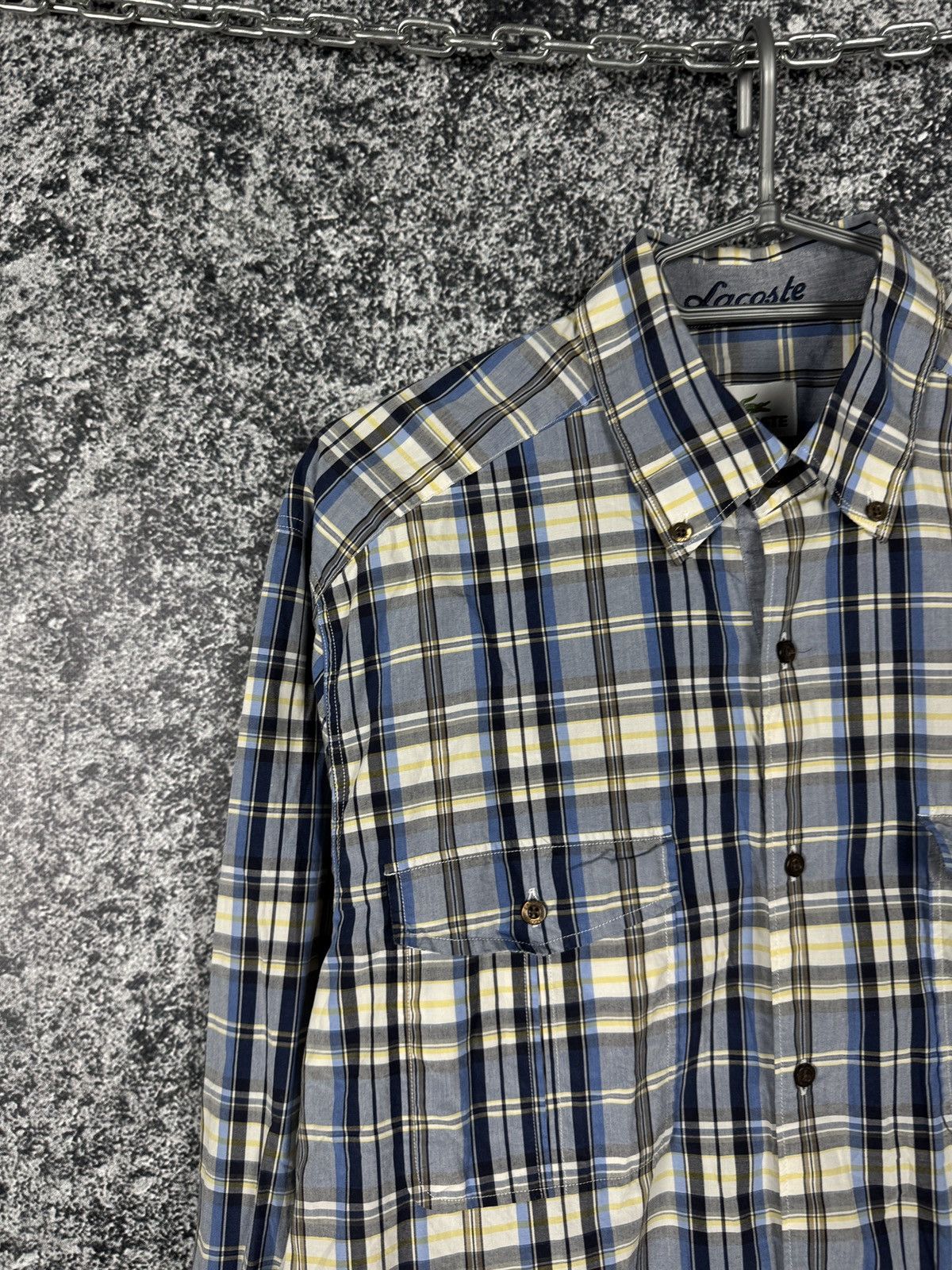 Lacoste Men’s Lacoste Long Sleeve Plaid Shirt Button Up Size 41 Size US M / EU 48-50 / 2 - 3 Thumbnail