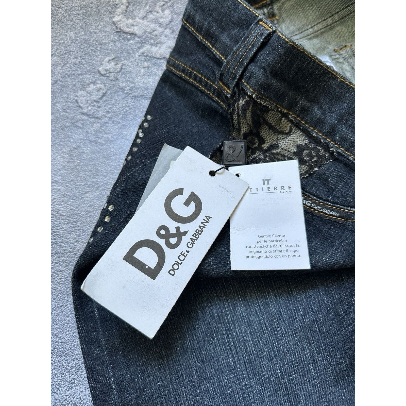 Dolce & Gabbana Dolce & Gabbana Don’t Touch My Bum Women’s Denim Pants Y2k Size 32" / US 10 / IT 46 - 5 Thumbnail