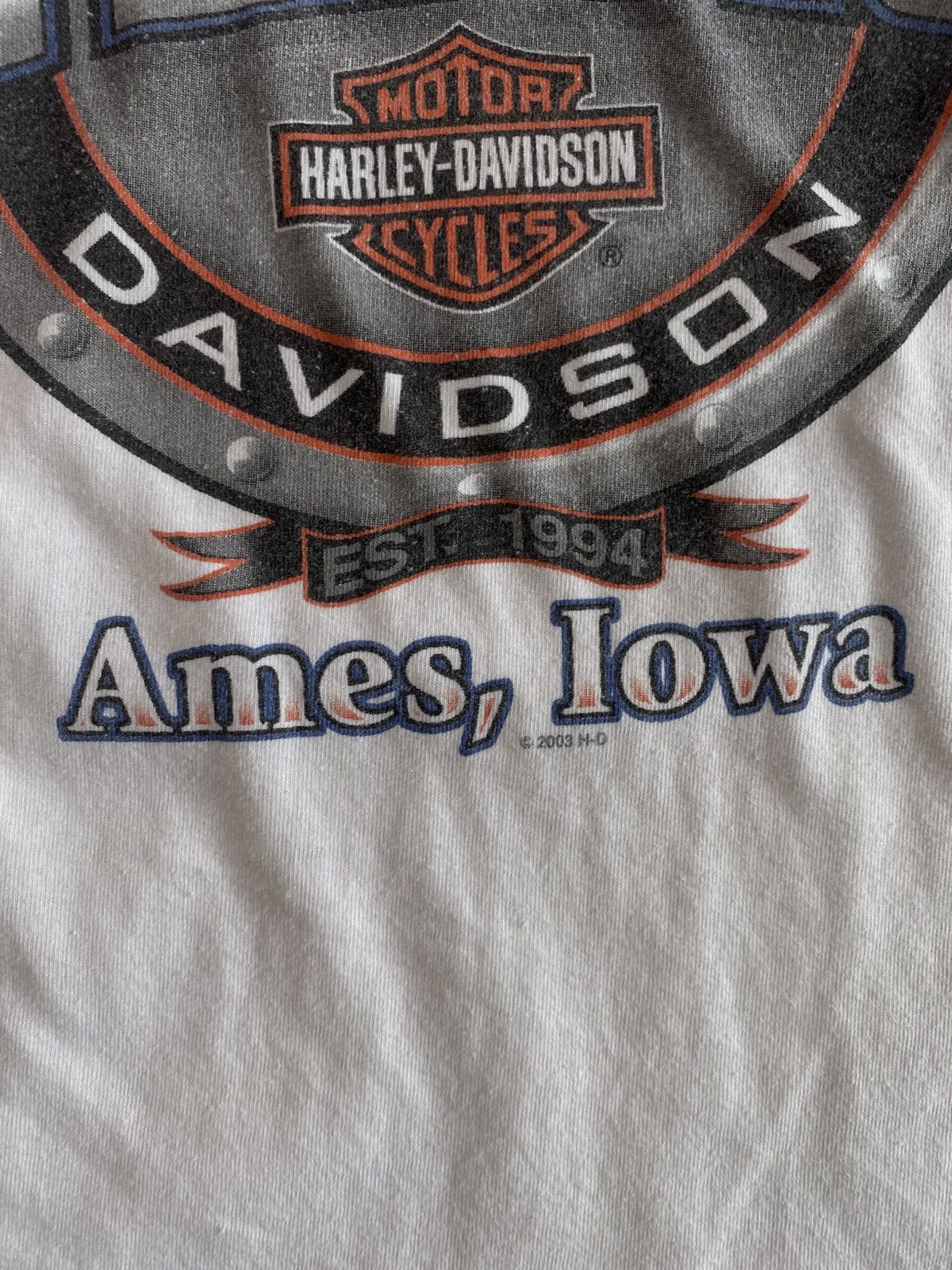 Harley Davidson Vintage Harley Davidson Distressed Skull Long Sleeve T-Shirt Size US L / EU 52-54 / 3 - 9 Thumbnail