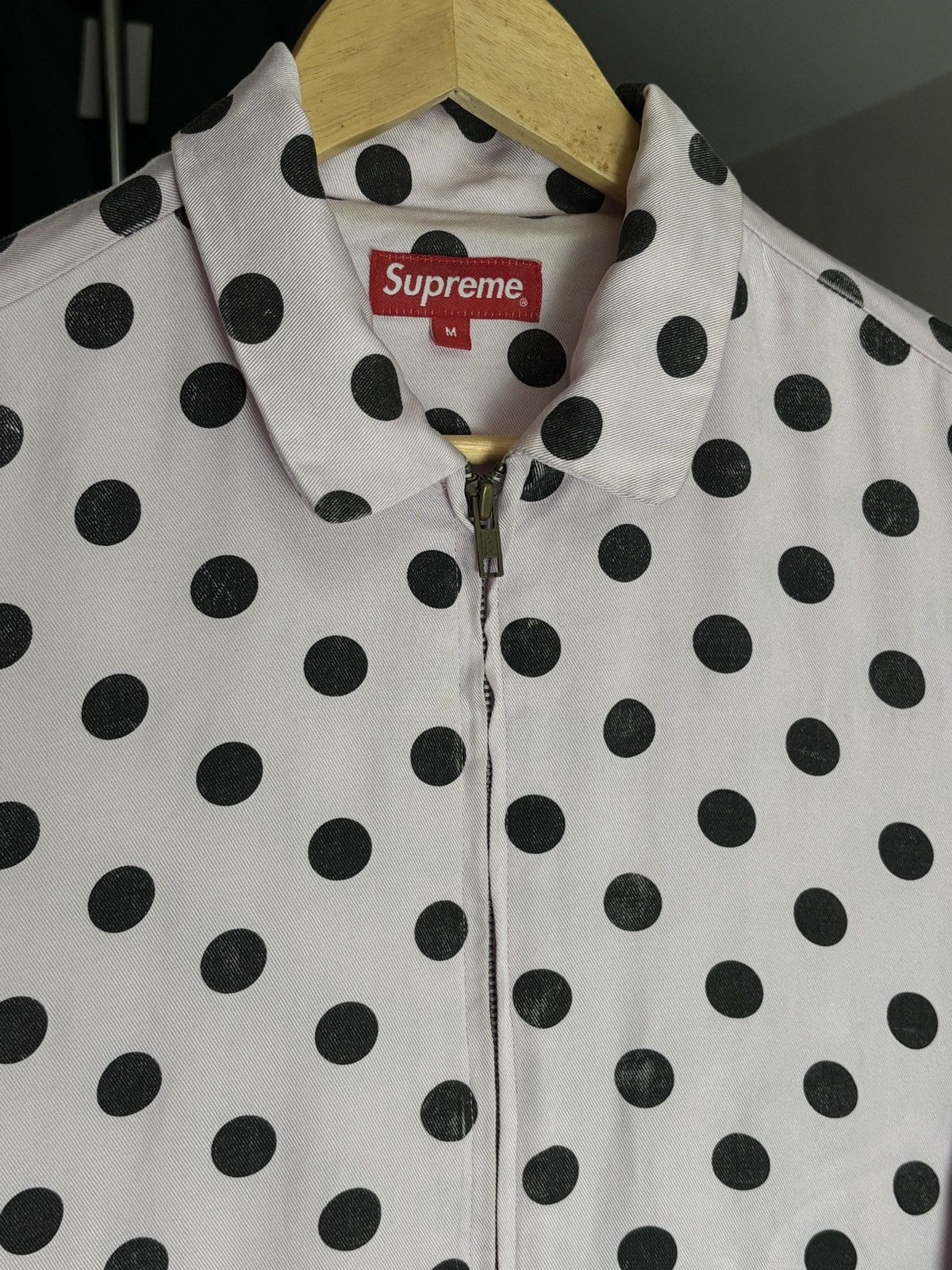 Supreme Supreme SS18 Pink Polka Dot Work Vintage Bomber Coach Jacket Size US M / EU 48-50 / 2 - 3 Thumbnail