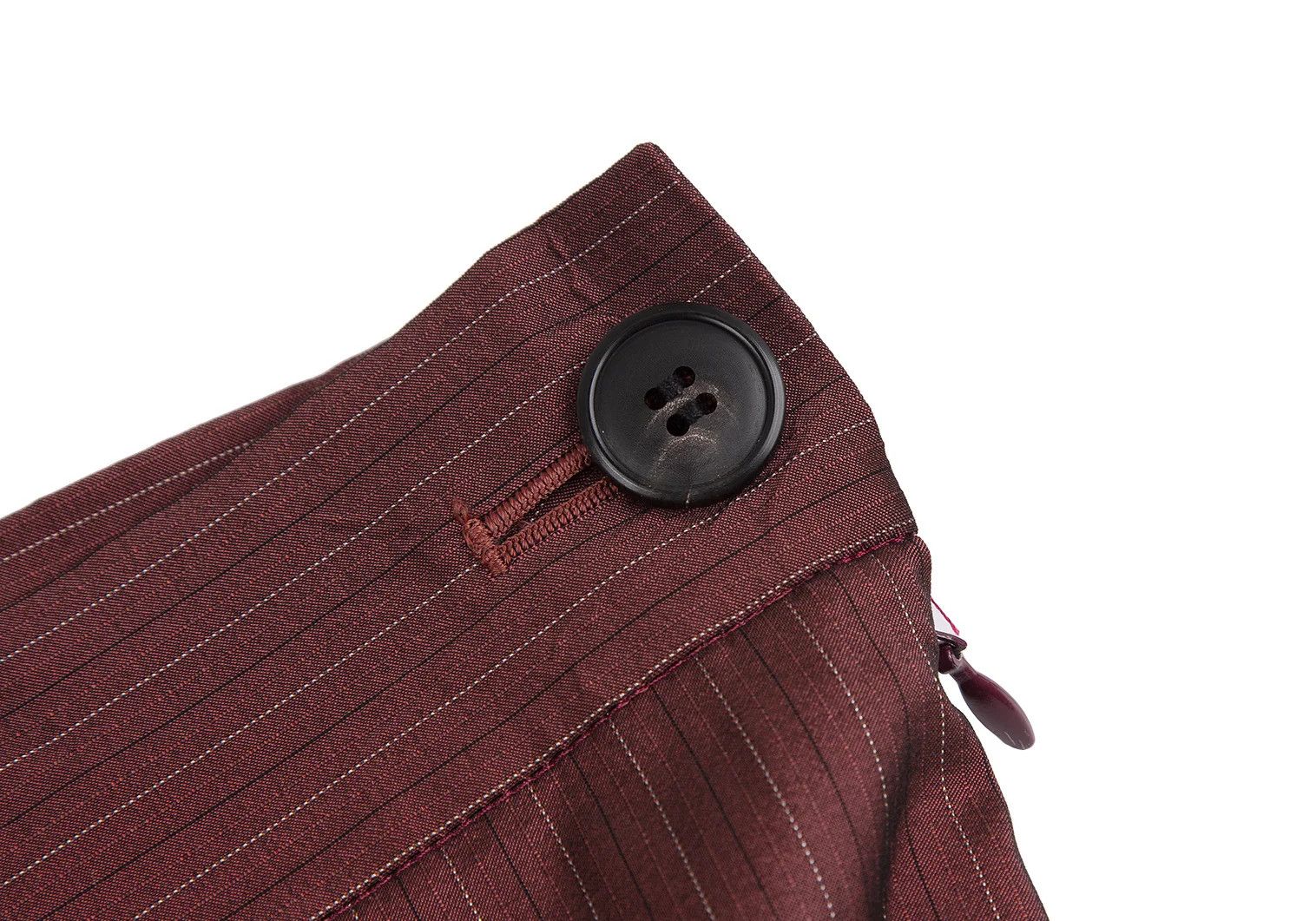 Jean Paul Gaultier Stretch Stripe Power Shoulder Suit Set in Red, Size 48 Size US M / EU 48-50 / 2 - 13 Thumbnail