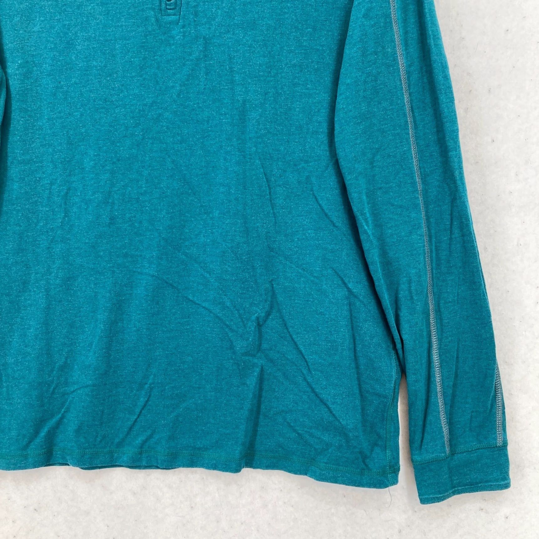 Vintage TASC Performance Carrollton Lightweight Quarter Zip Mens Large Blue Bamboo Gym Shirt Size US L / EU 52-54 / 3 - 3 Thumbnail