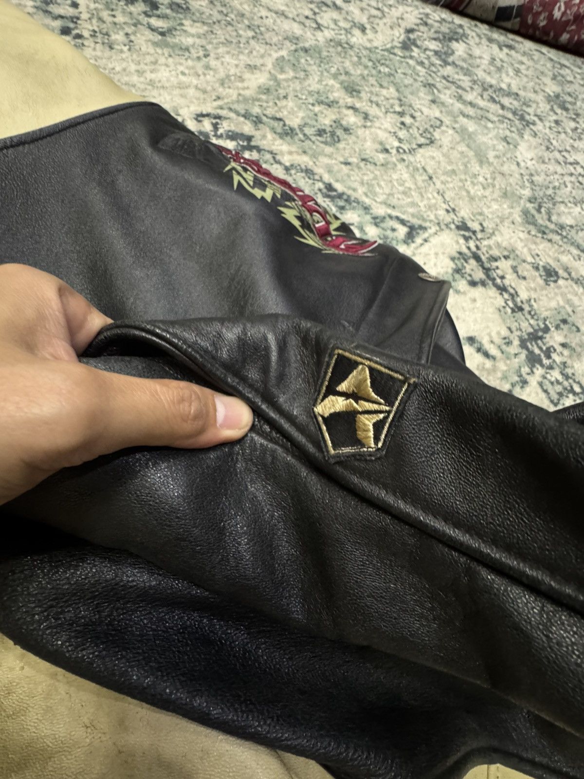 Avirex VINTAGE AVIREX USA VARSITY DRAGON LEATHER JACKET Size US XXL / EU 58 / 5 - 18 Thumbnail