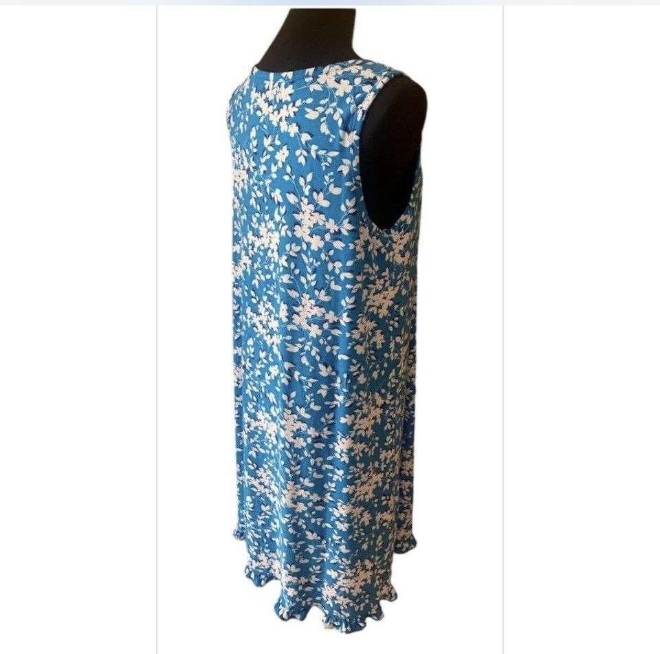 Vintage NWT Designer Item Draper James Sleeveless Tank Dress Blue Size M / US 6-8 / IT 42-44 - 8 Thumbnail