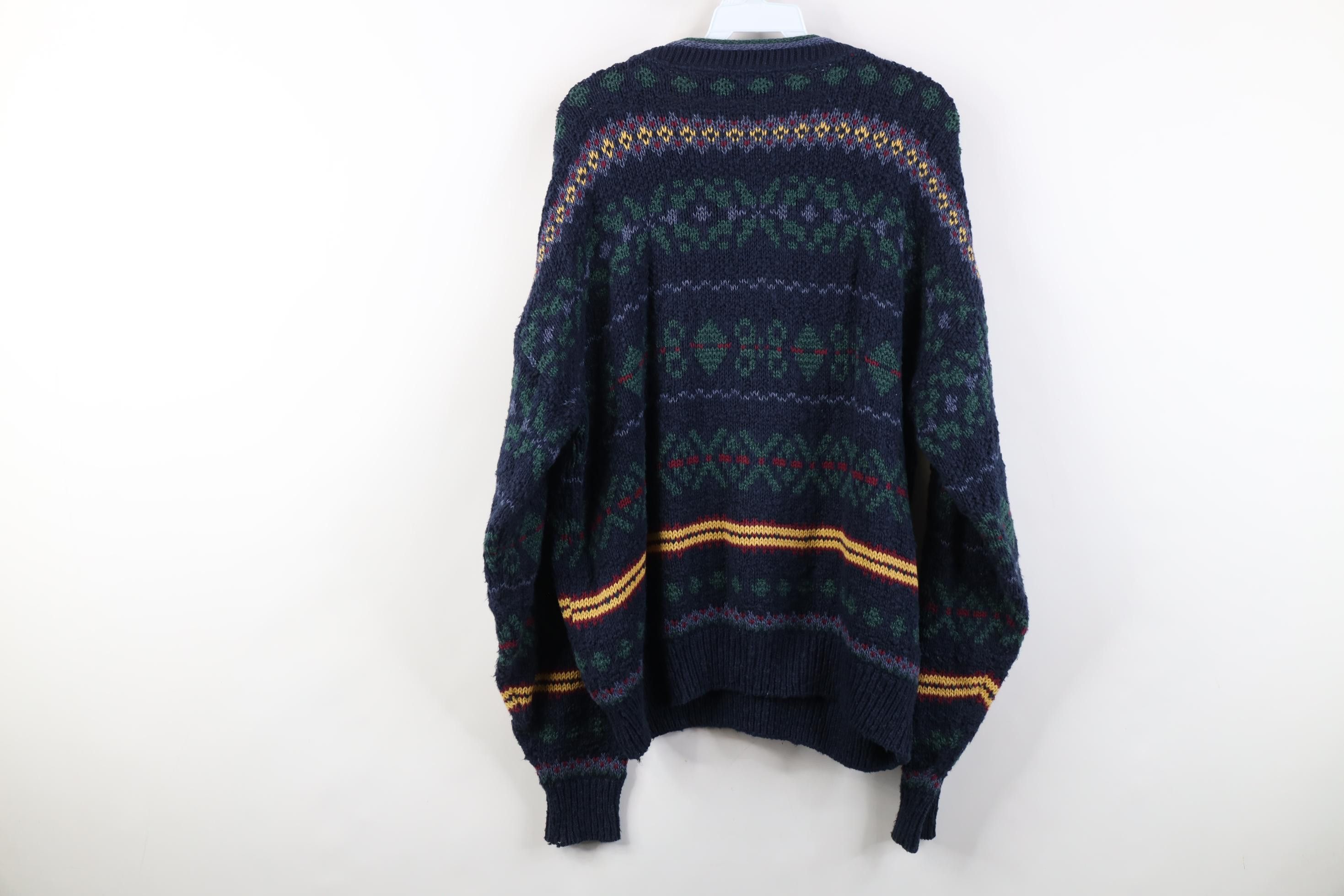 Vintage Vintage 90s Streetwear Knit Fair Isle Crewneck Sweater USA Size US L / EU 52-54 / 3 - 8 Thumbnail
