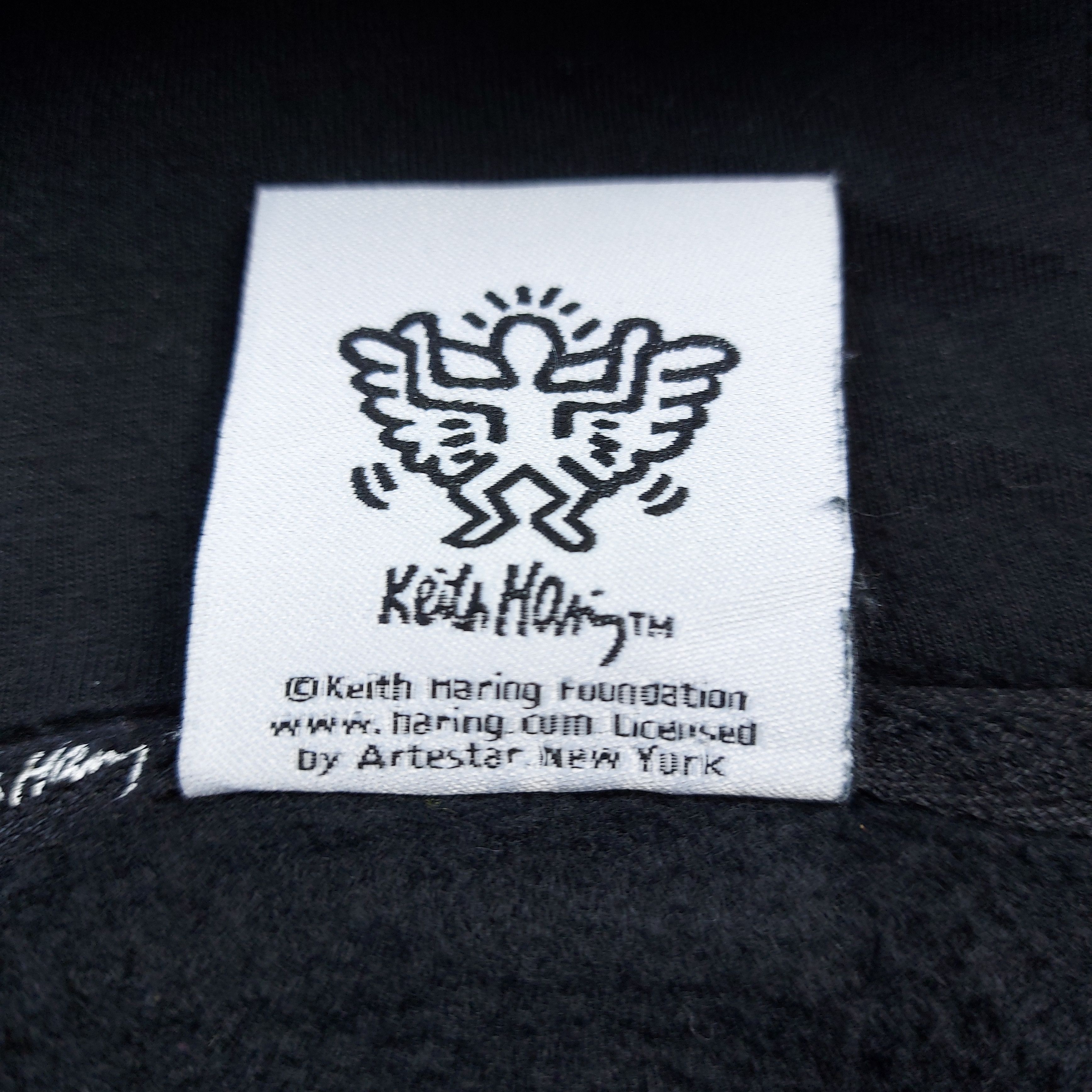 Keith Haring Vintage Y2K Keith Haring Embroidery Black Pullover Hoodie Size US XL / EU 56 / 4 - 7 Thumbnail