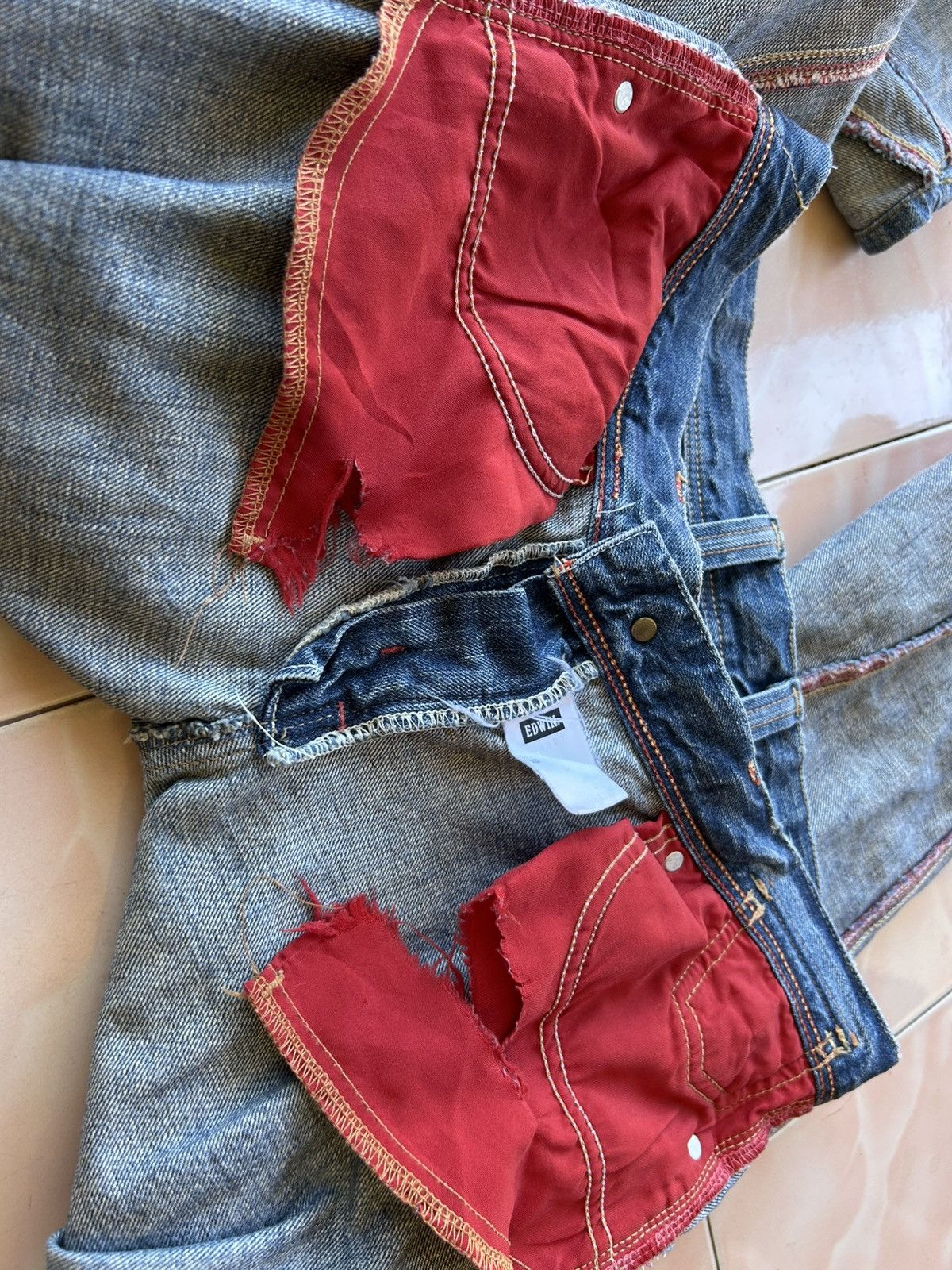 Edwin Edwin Buckle Back Boot Cut Flare Jean Size US 34 / EU 50 - 9 Thumbnail