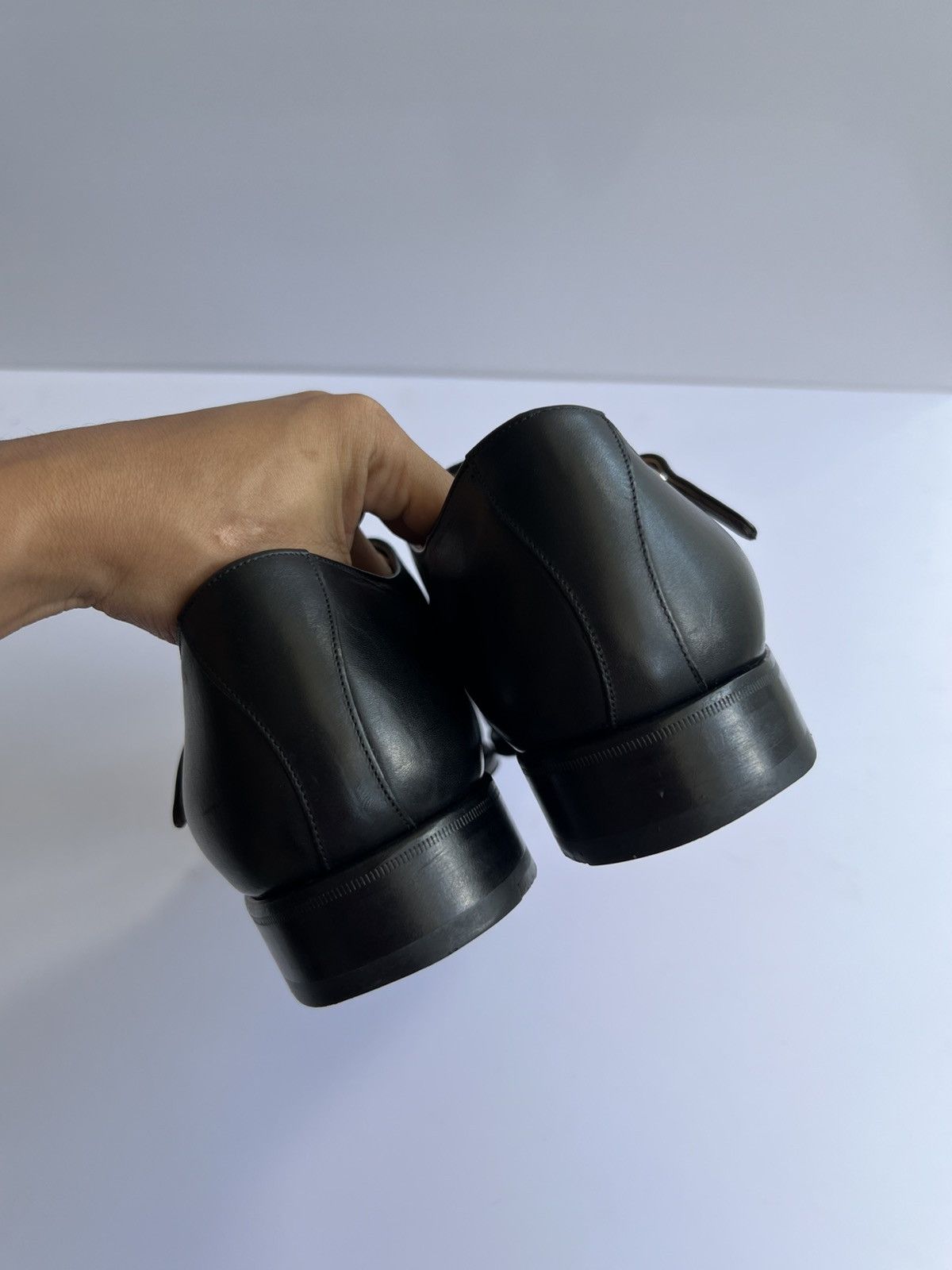 Meermin Meermin - 101341 Black Calf E - Double Monk Dress Shoes Size US 11.5 / EU 44-45 - 7 Thumbnail