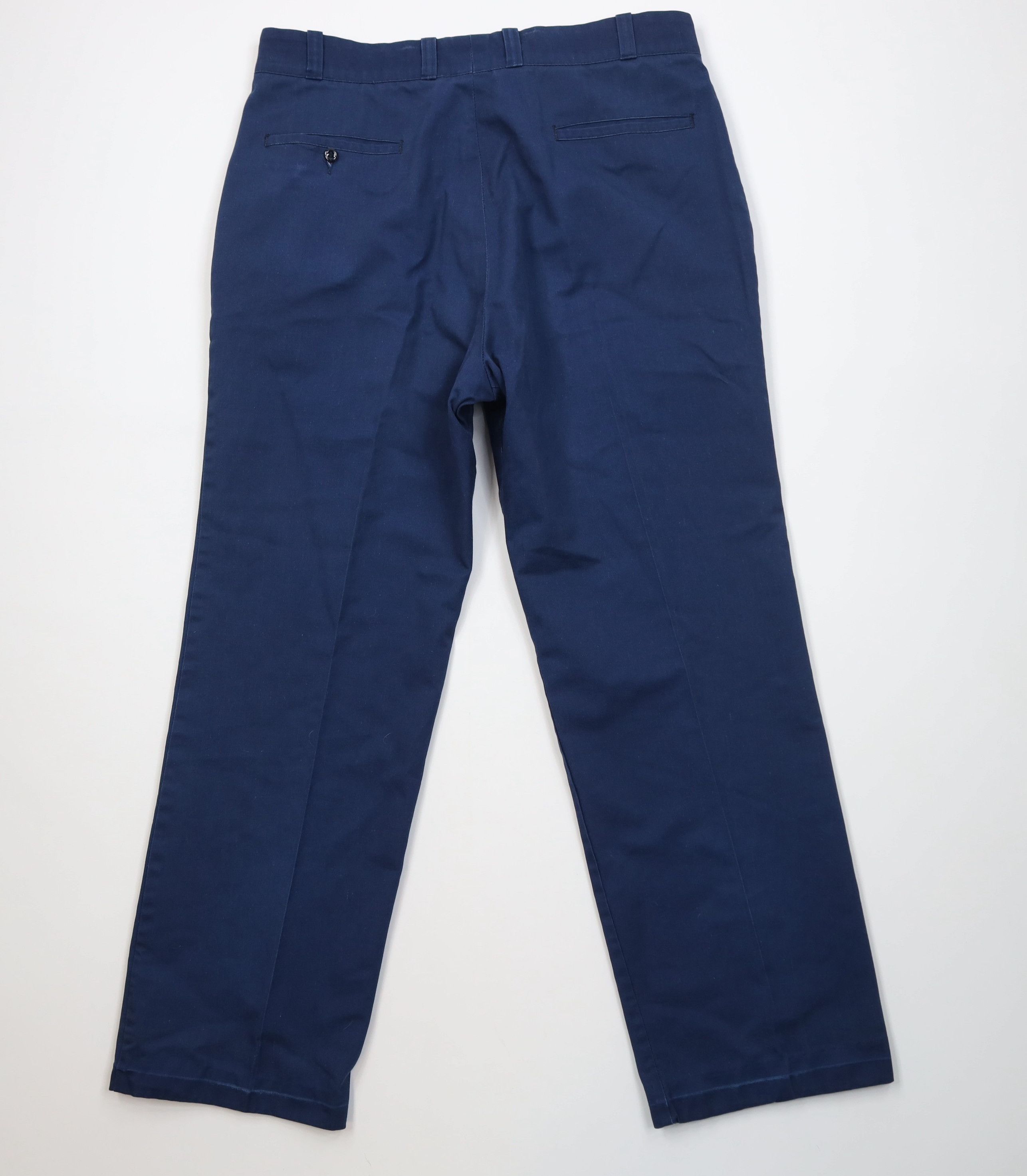 Vintage Vintage 70s Streetwear Wide Leg Pants Workwear Blue USA Size US 36 / EU 52 - 9 Thumbnail