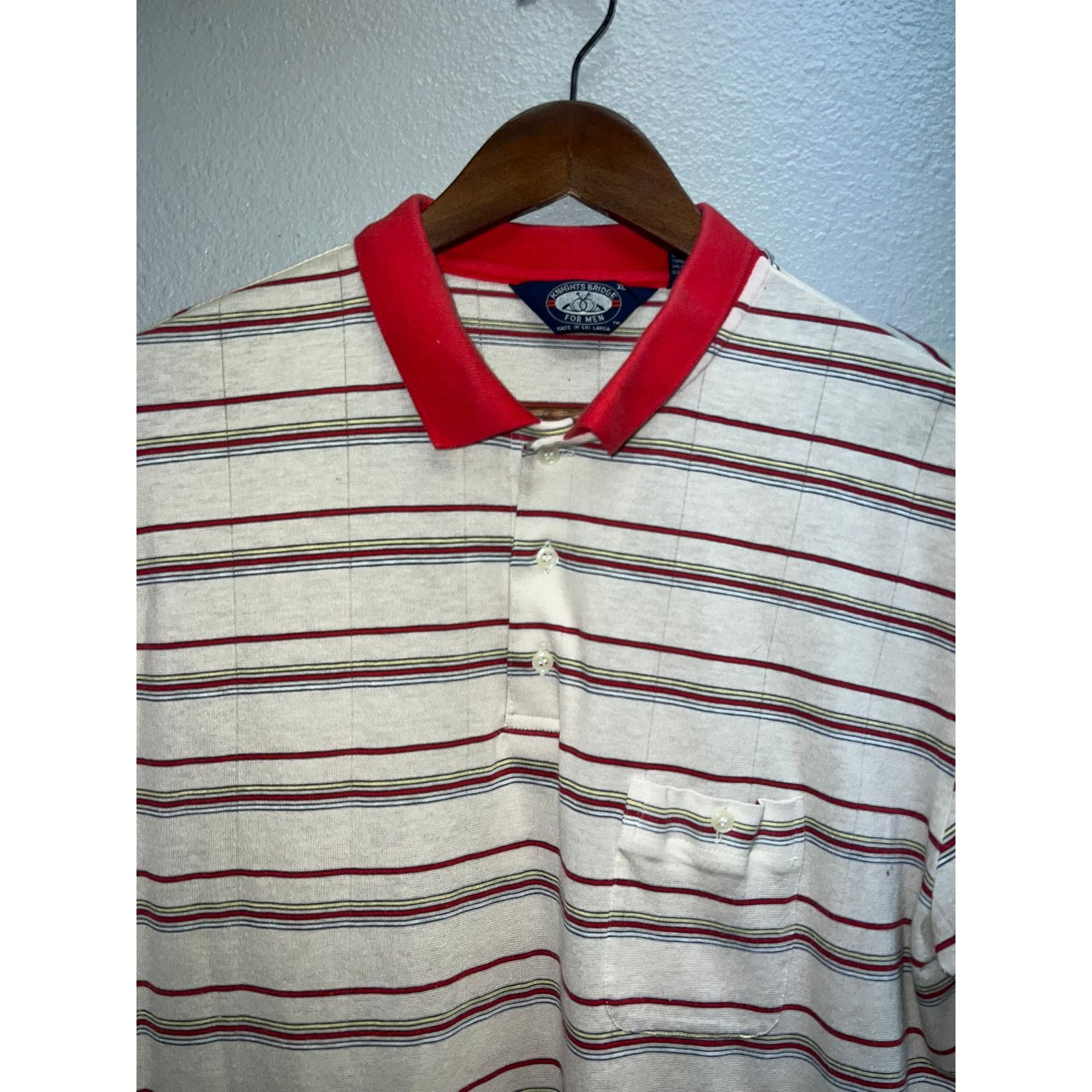 Vintage Vintage Striped Polo Shirt Knights Bridge For Men 80s 90s L Size US L / EU 52-54 / 3 - 2 Thumbnail