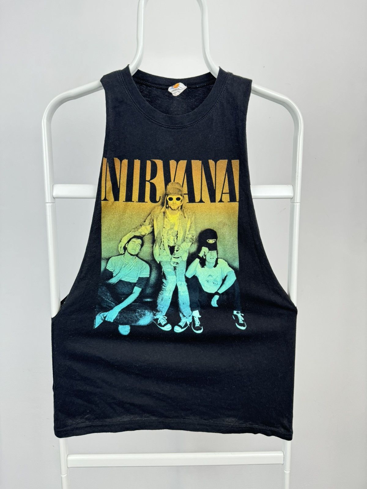 ▪️90‘s【NIRVANA】VINTAGE TANK TOP RARE 90s Vintage Kurt Cobain Nirvana Cutoff Sleeveless T