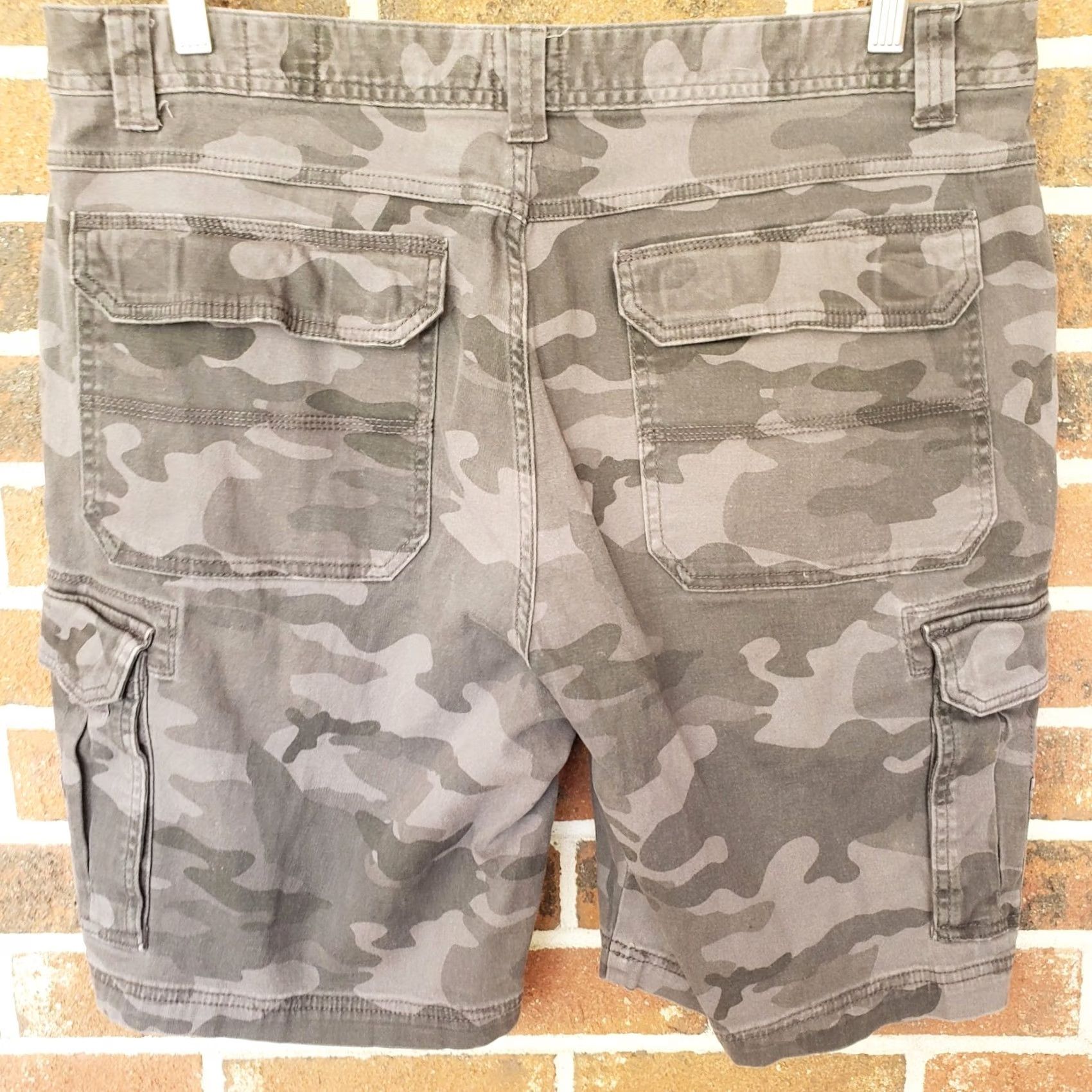 Vintage Red Head Mens Cargo Shorts Black Gray Stonewashed Camouflage Size 36x9 Size US 36 / EU 52 - 6 Thumbnail