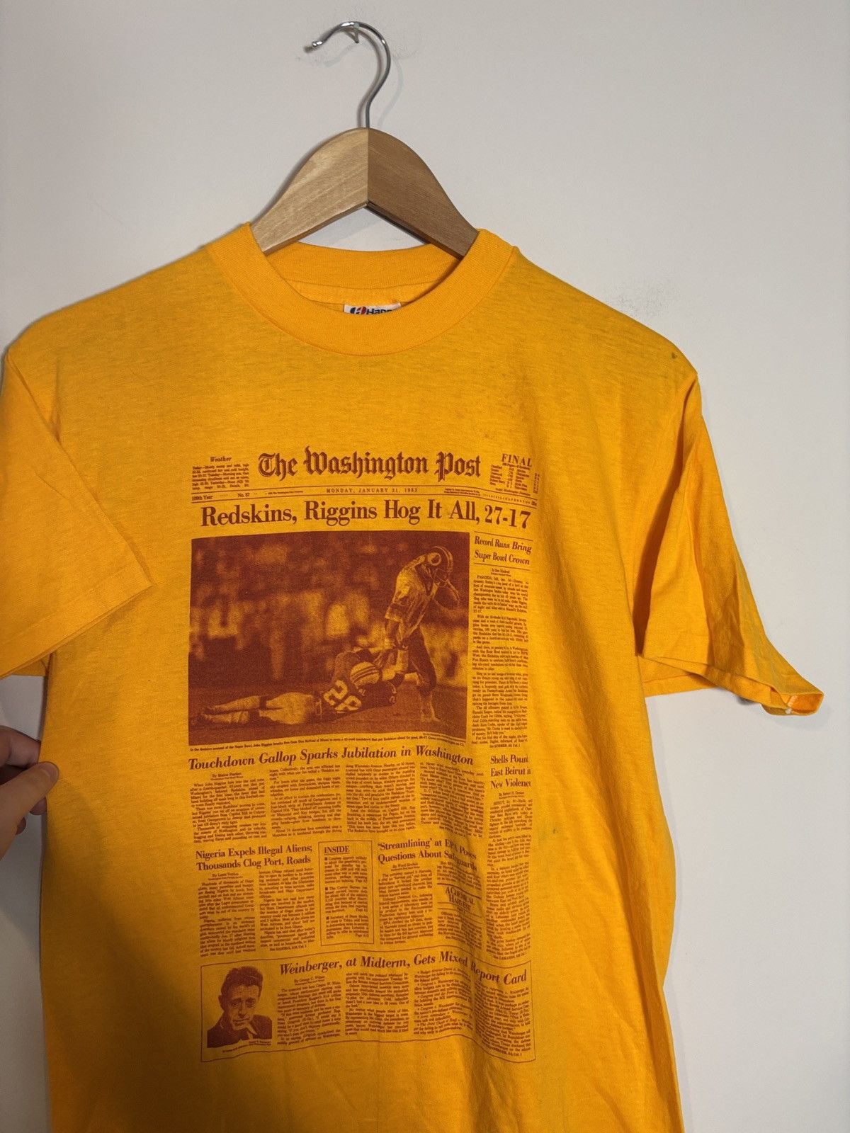 NFL Vtg Washington Redskins Riggins Hog It Washington Post Shirt Size US L / EU 52-54 / 3 - 2 Thumbnail
