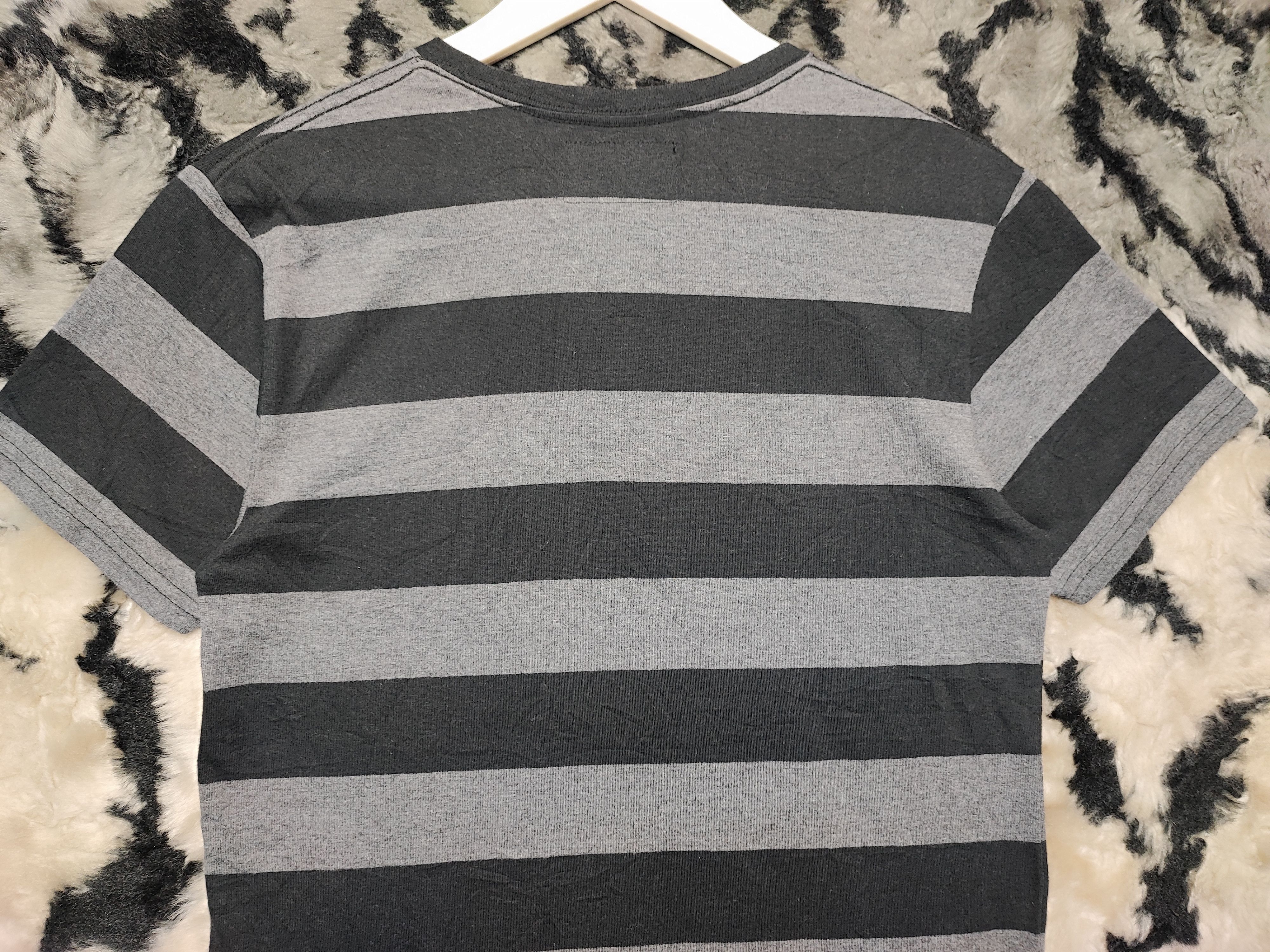 Number (N)ine Number (N)ine x Nano Universe Striped V-Neck Pocket Tee Size US XS / EU 42 / 0 - 13 Thumbnail