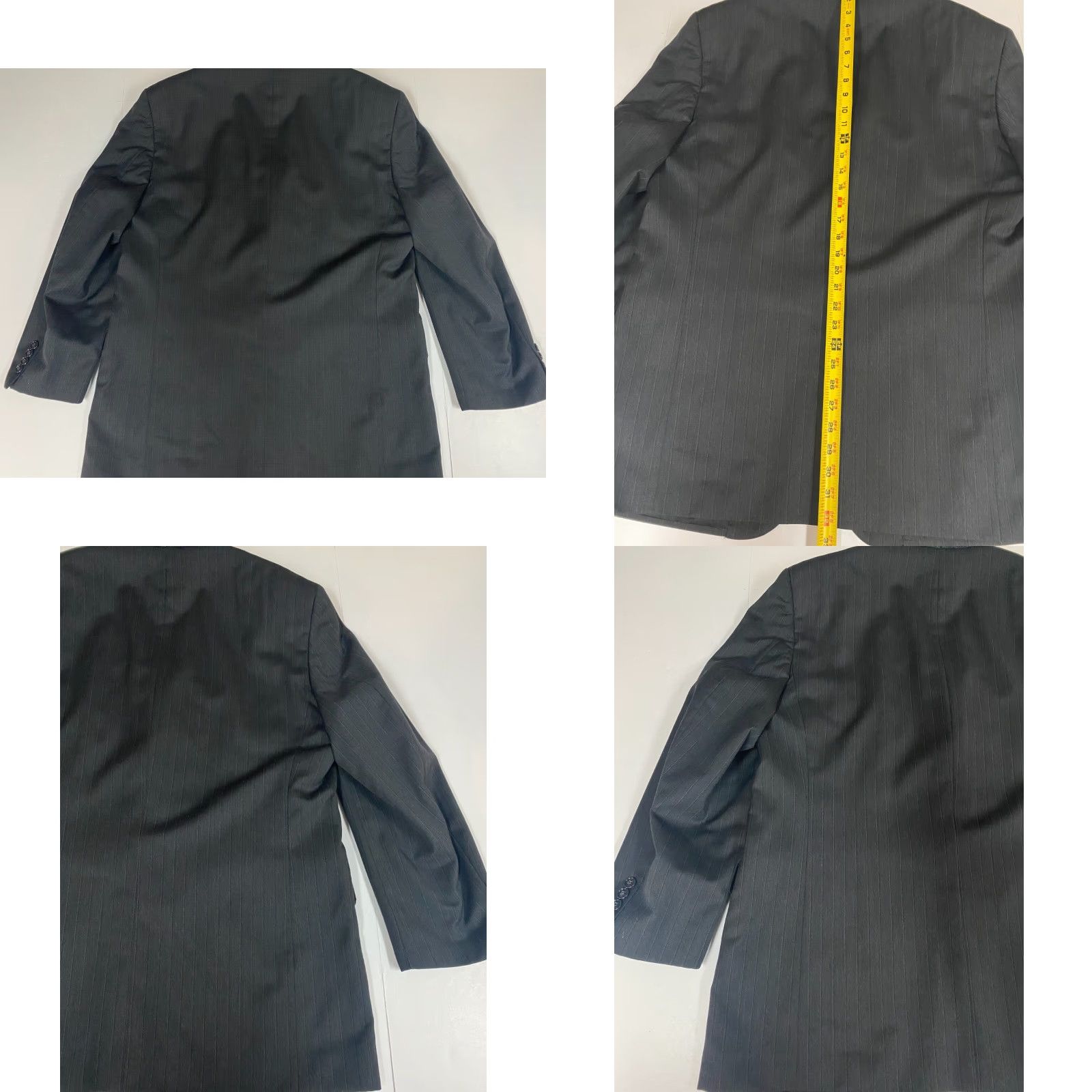 Jones New York Jones New York Blazer Mens 44 Black Tweed Wool Polyester Classic Single-Breasted Peak Lapel Jacket Coat Regular Size 44R - 8 Thumbnail